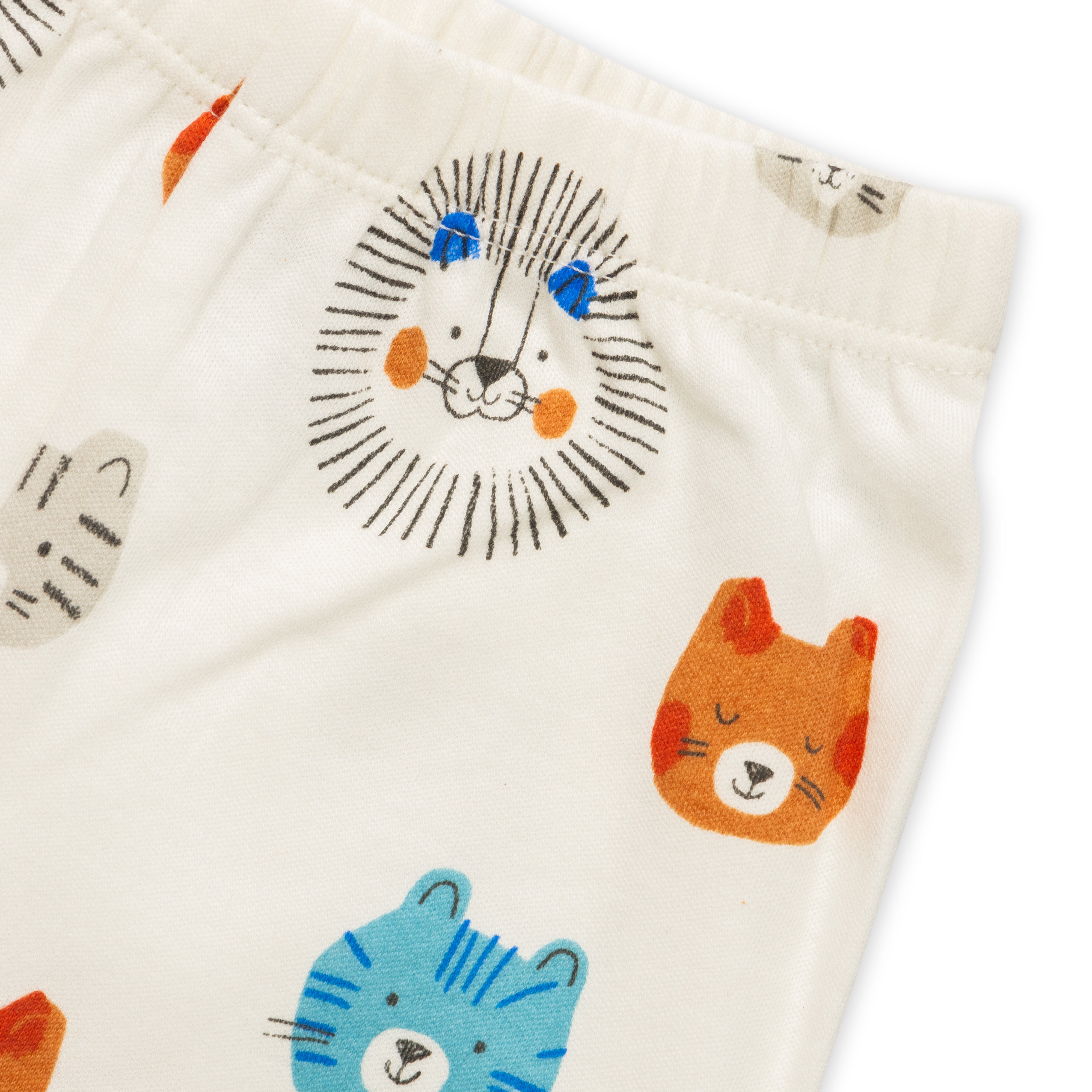 Baby Cotton Short Sleeve Top & Shorts Set – Adorable Animal Print