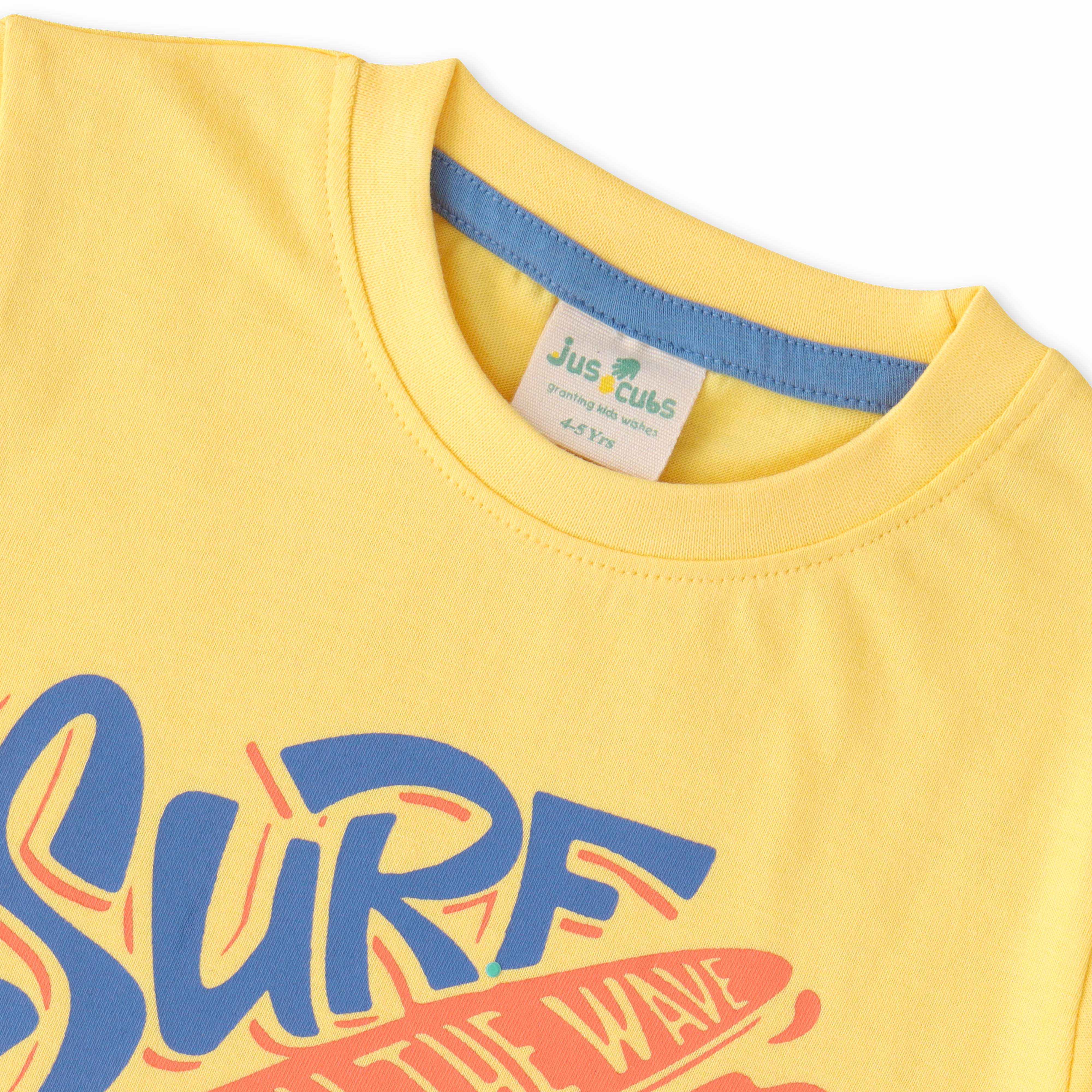 Boys' Surf Rider Graphic T-Shirt - Catch the Wave California Print - Yellow