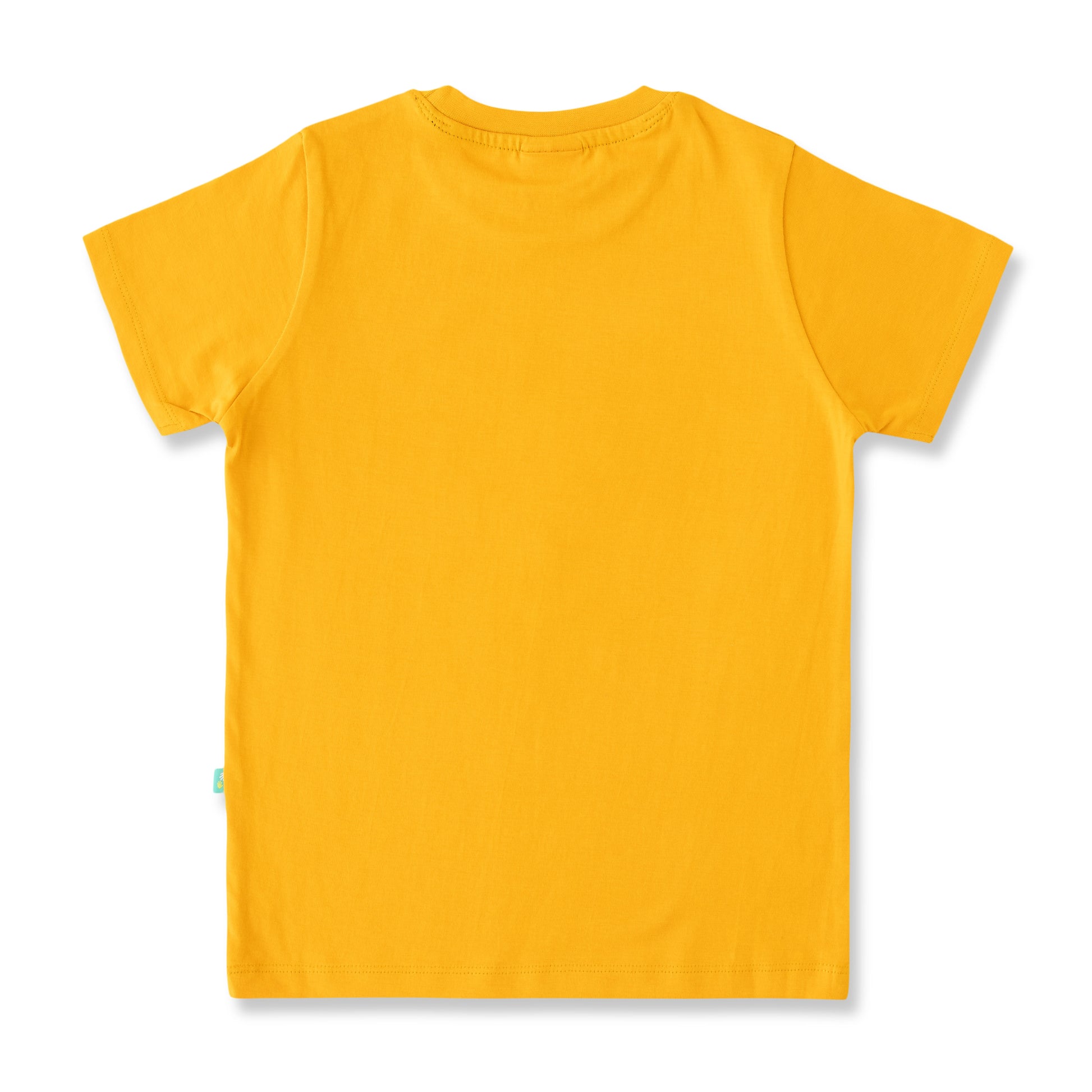 "Boys Yellow Racing Champion T-Shirt - Trophy & Checkered Flag Design"