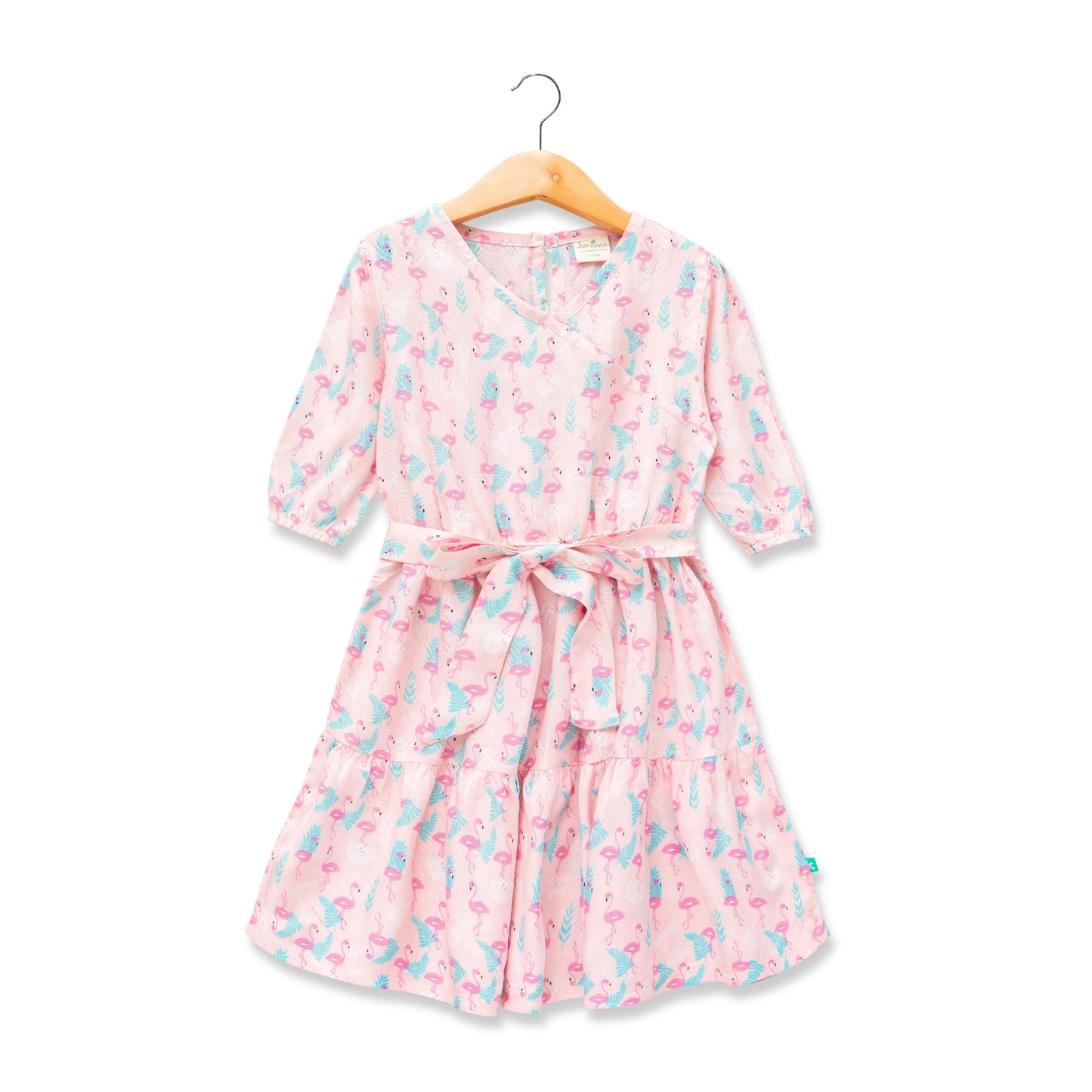 Baby Girls All Over Printed Fit & Flare Dress - Juscubs
