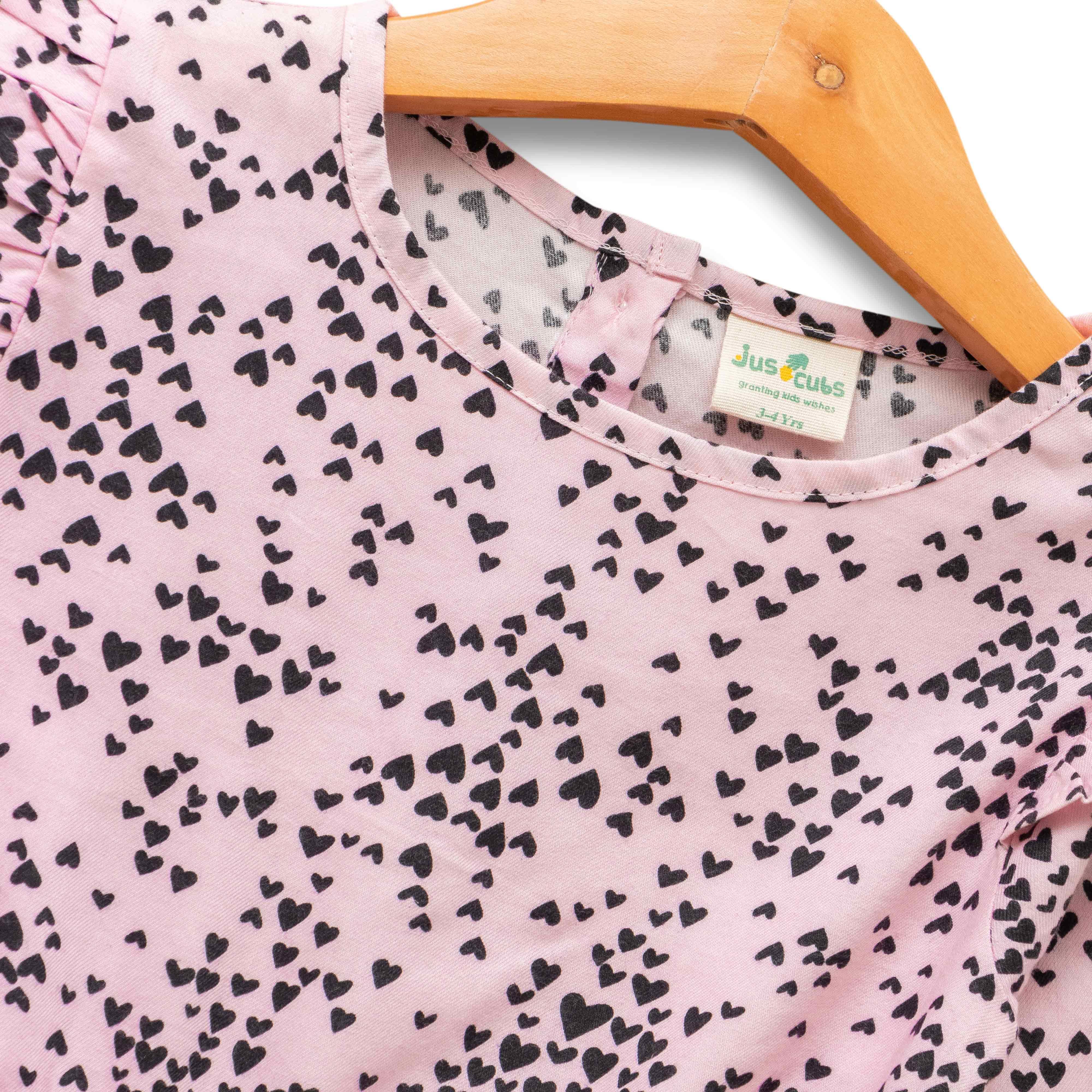 Young Girls All Over Printed Dress - Juscubs