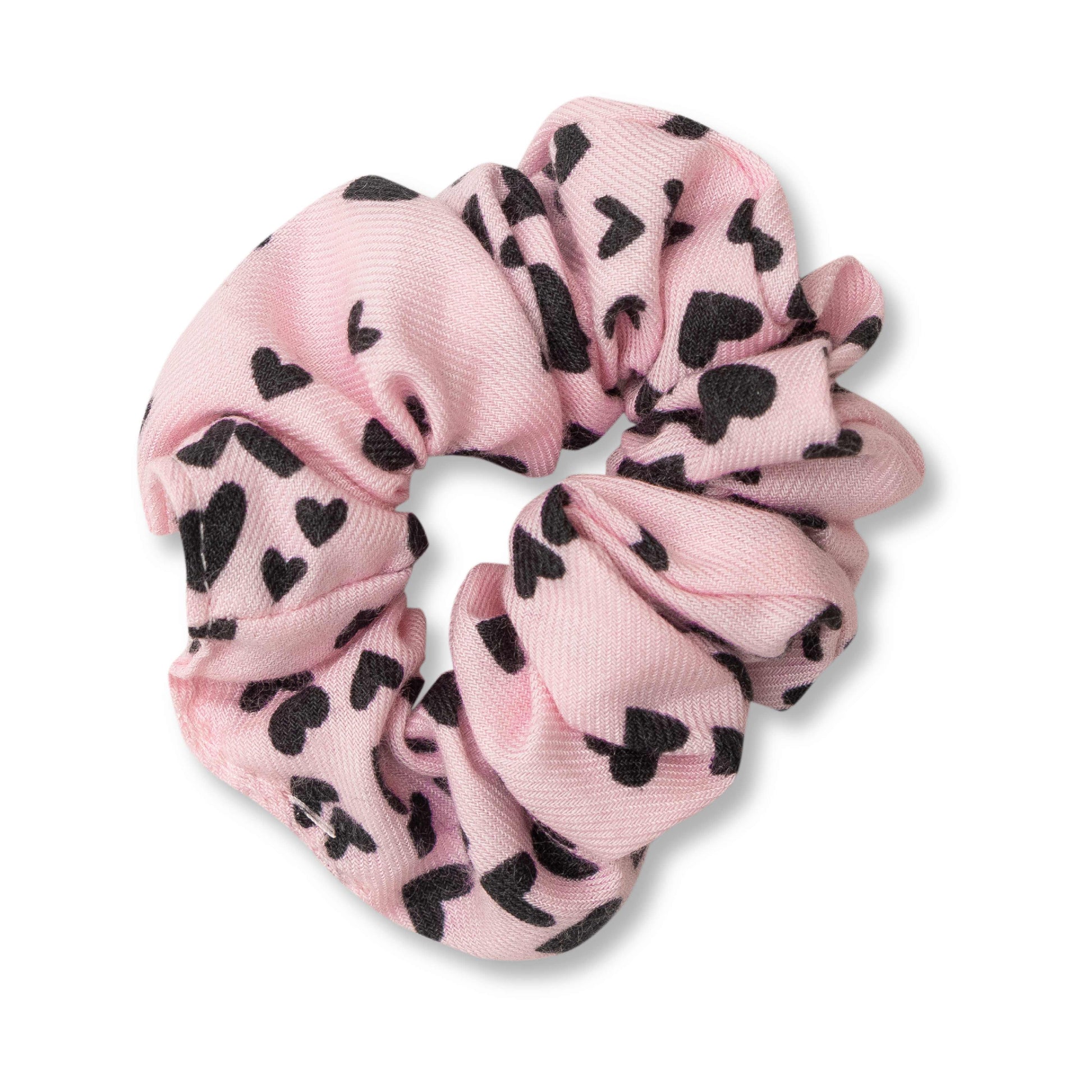 Girls' Pink Heart Print Ruffle Dress – Long Sleeve, Belted Waist, Elegant Party Wear