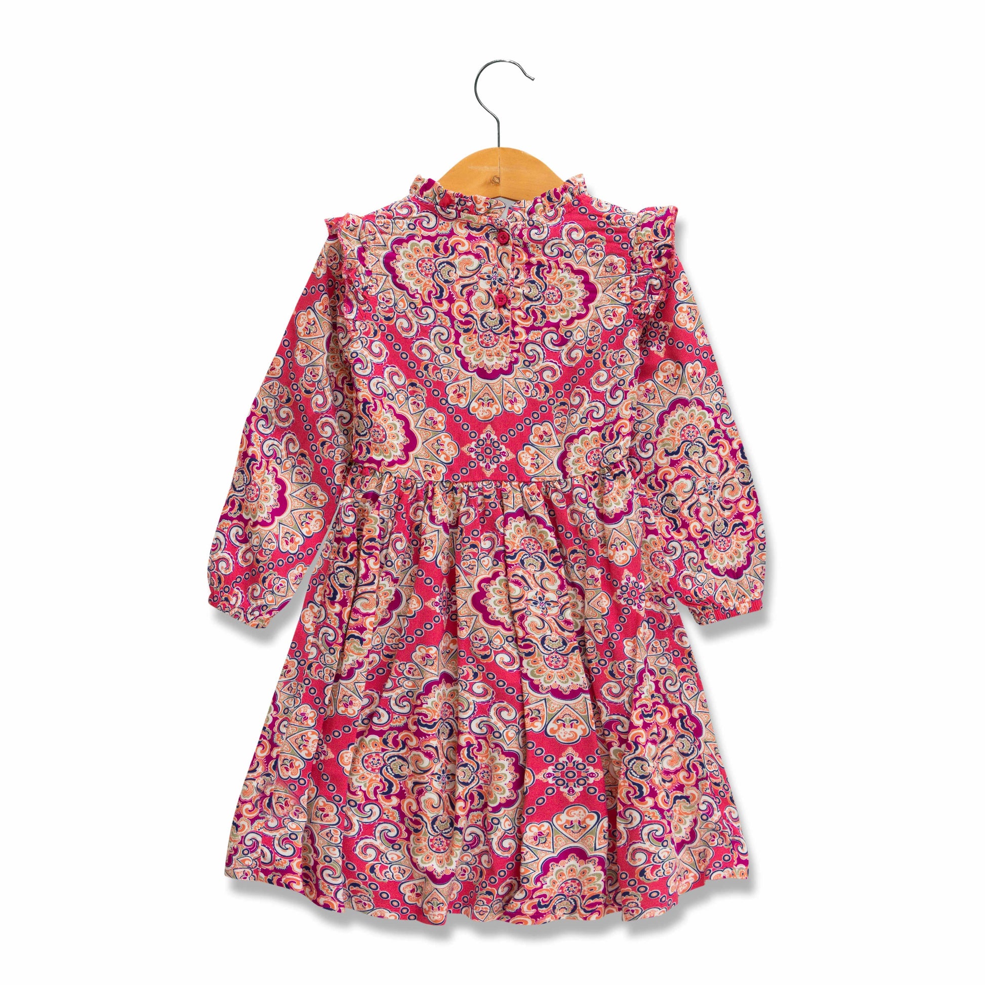 Baby Girls All Over Printed Fit & Flare Dress