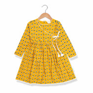 Young Girls All Over Printed Full Sleeve Dress