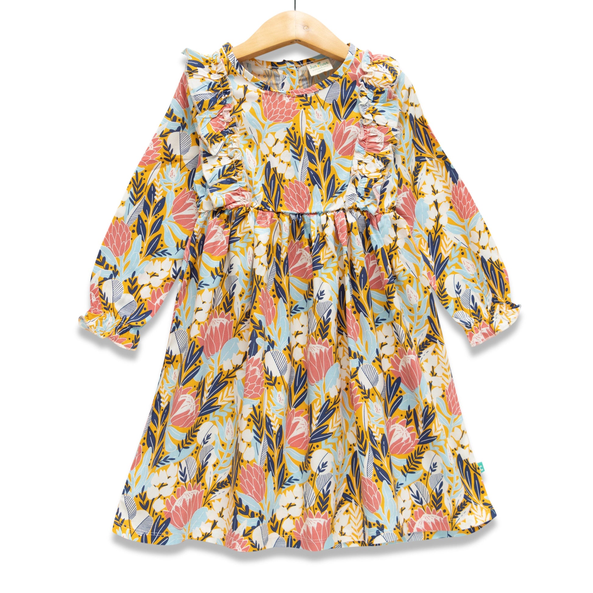 Young Girls All Over Printed Fit & Flare Dress