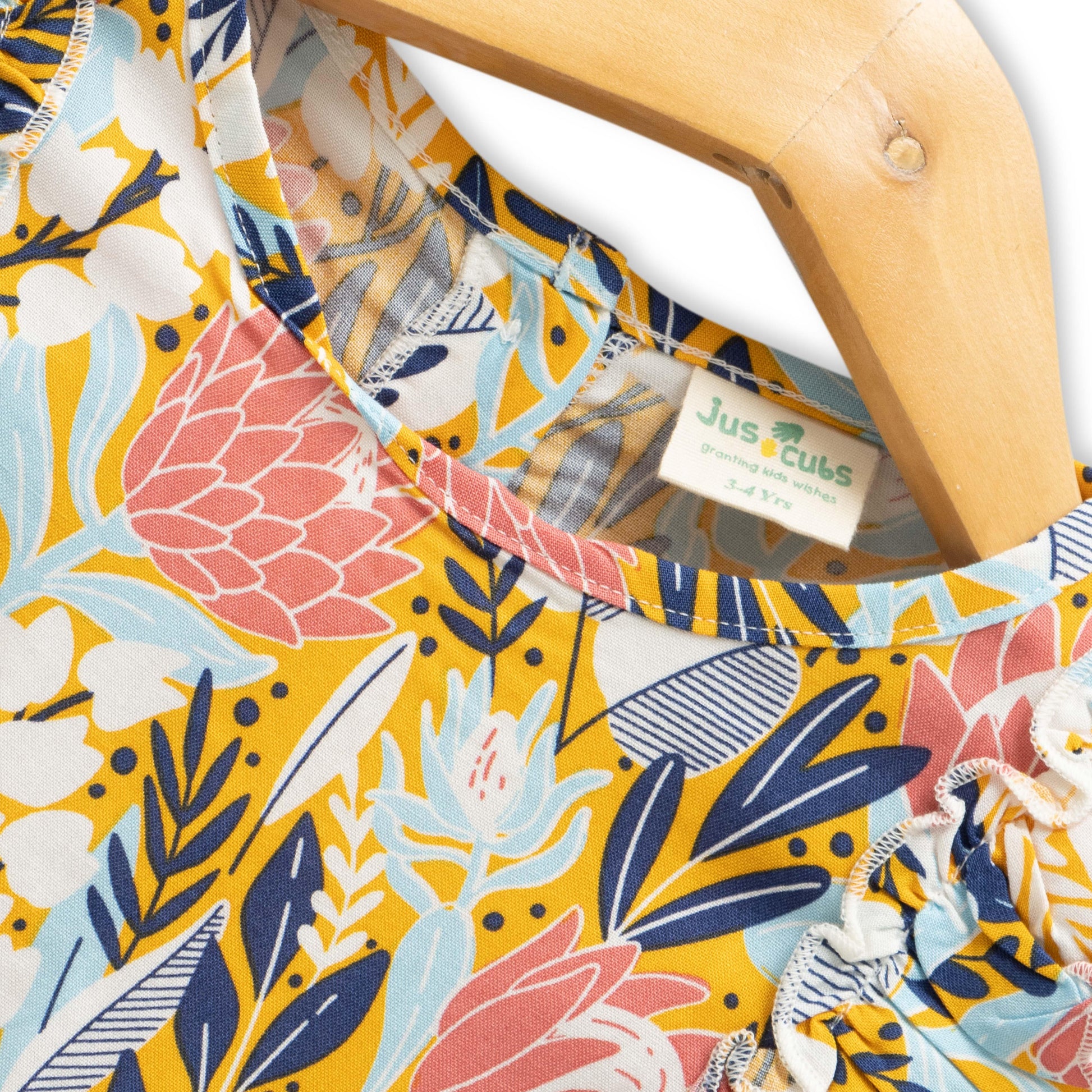 Young Girls All Over Printed Fit & Flare Dress