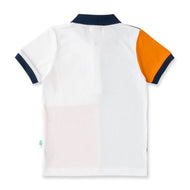 Boys' Nautical Color Block Polo Shirt – Ahoy Print, Short Sleeve
