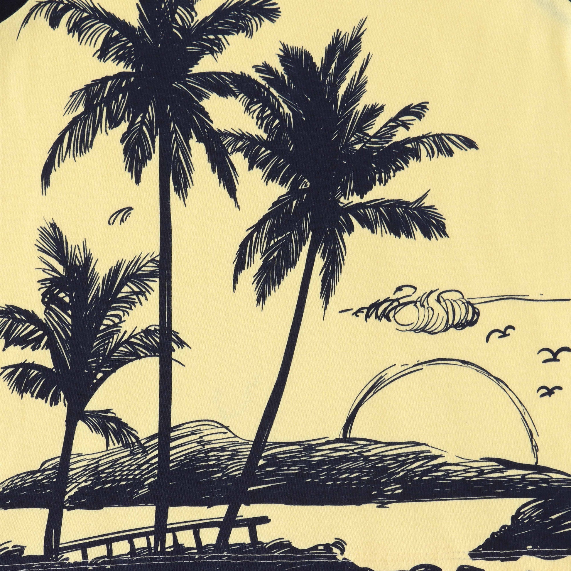 Tropical Sunset Print Sleeveless T-shirt for Kids – Soft Cotton Casual Wear