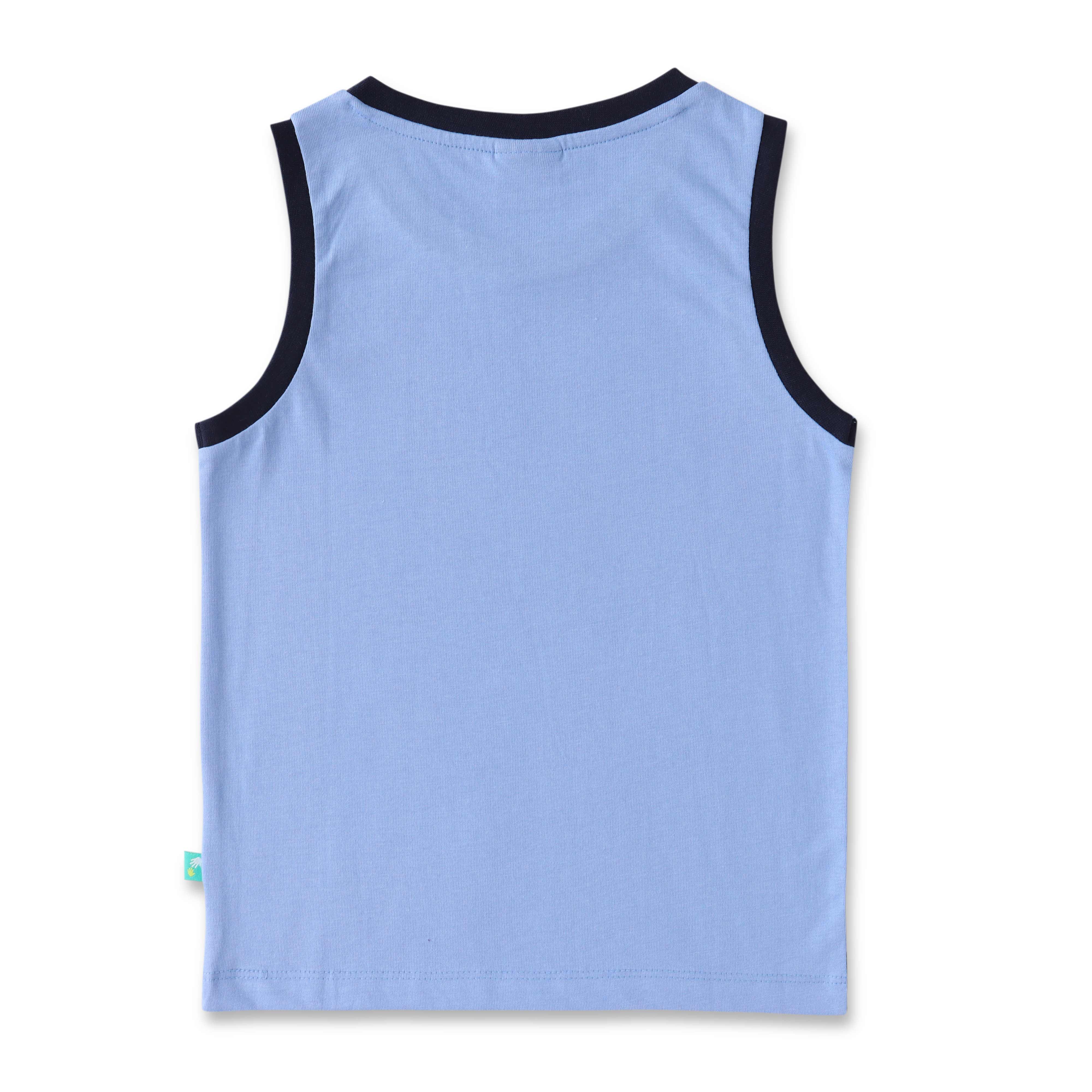 Tropical Sunset Print Sleeveless T-shirt for Kids – Soft Cotton Casual Wear