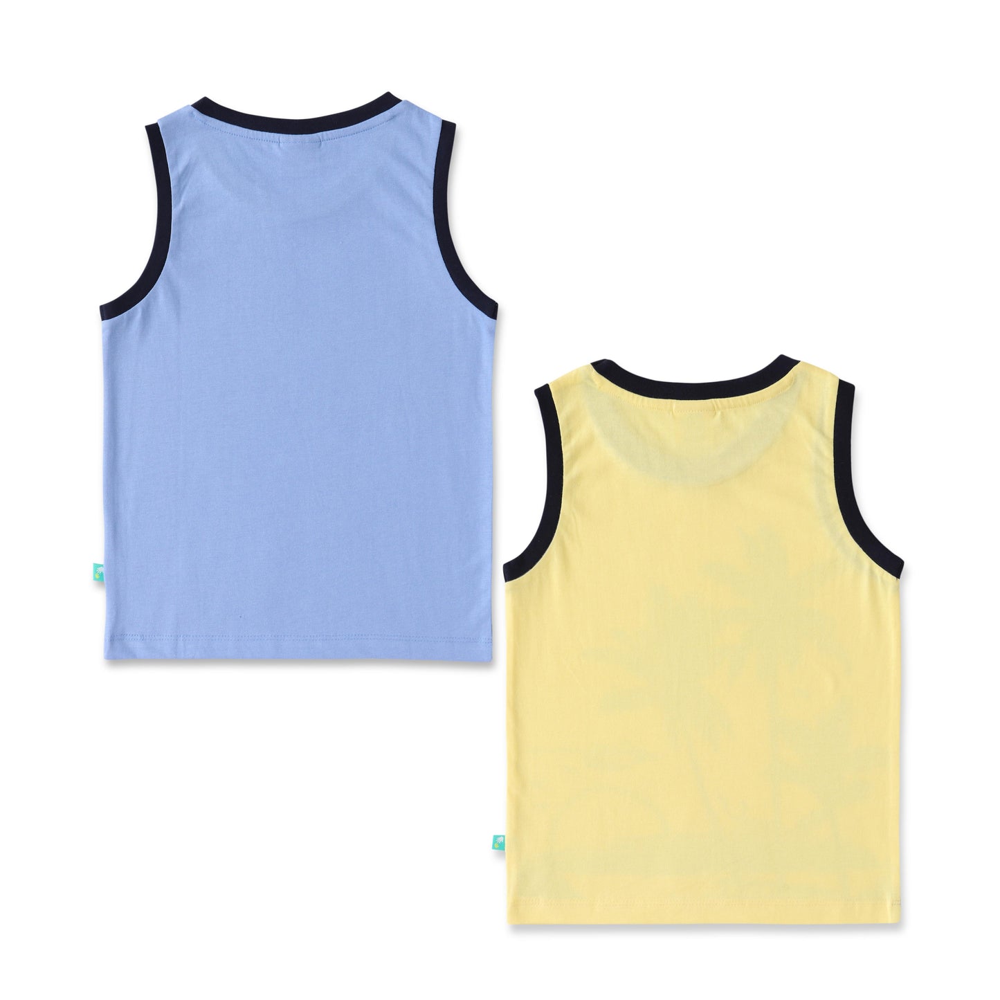 Boys' Sleeveless T-shirt Set – Tropical Palm Tree Print (Pack of 2)