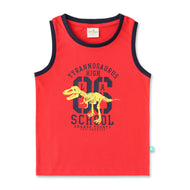 Dinosaur Graphic Sleeveless T-shirt for Kids – Soft Cotton Casual Wear