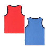 Boys' Sleeveless T-shirt Set – Dinosaur Print (Pack of 2)