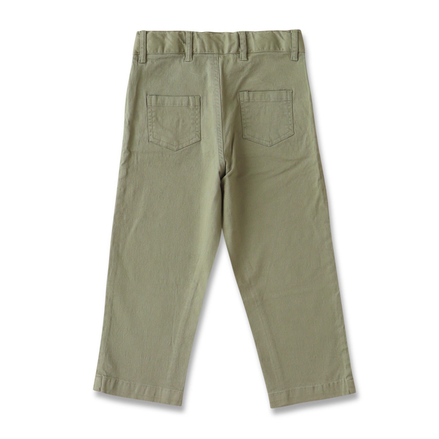 Boys' Classic Beige Cotton Front Button Chino Pants