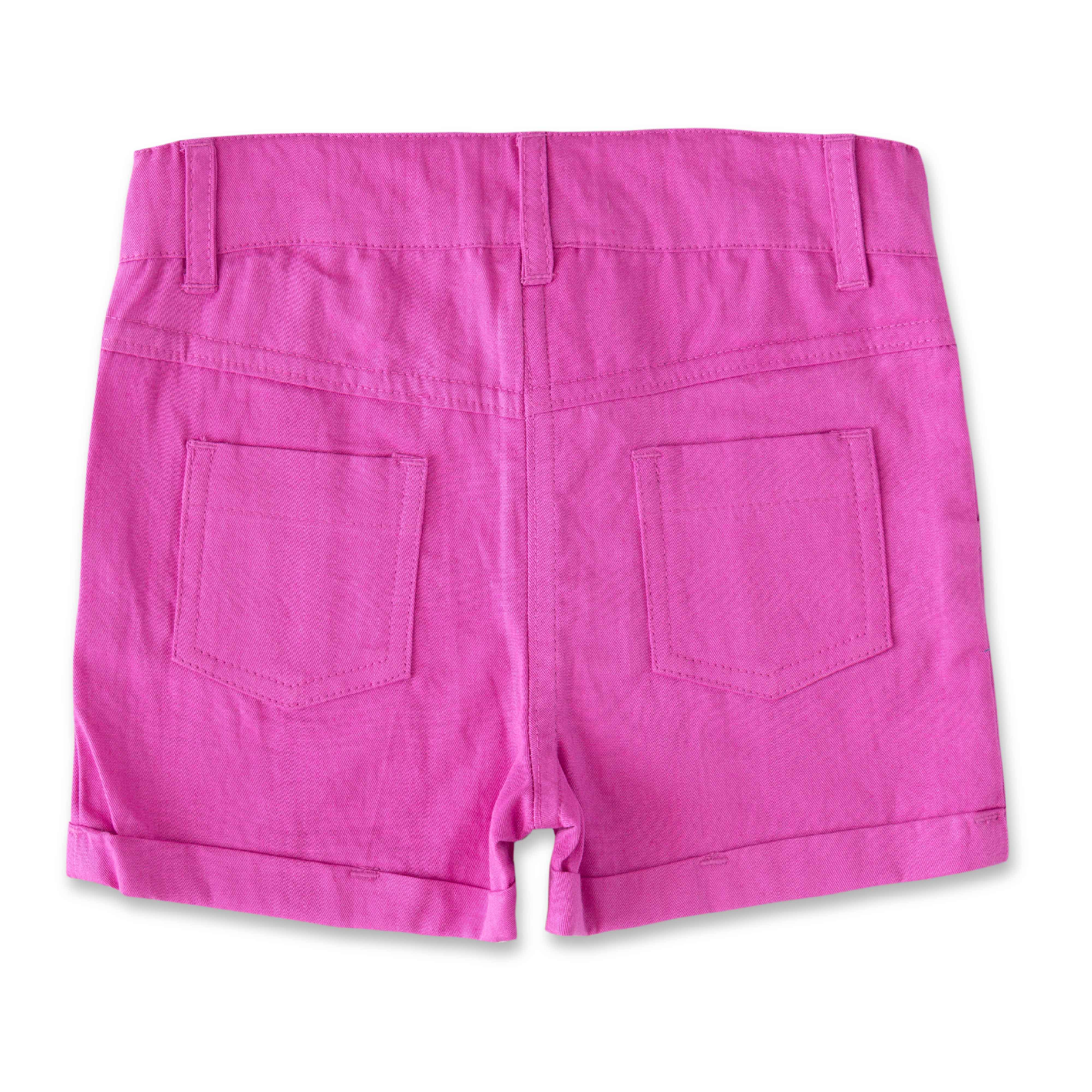 Baby Girls' Play & Learn Outfit Set – Graphic T-Shirt & Pink Shorts, Fun & Casual Wear