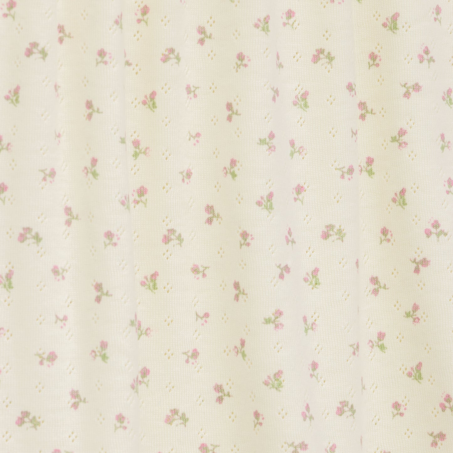 Girls' Cream Floral Print Cap Sleeve Dress with Bow Accent