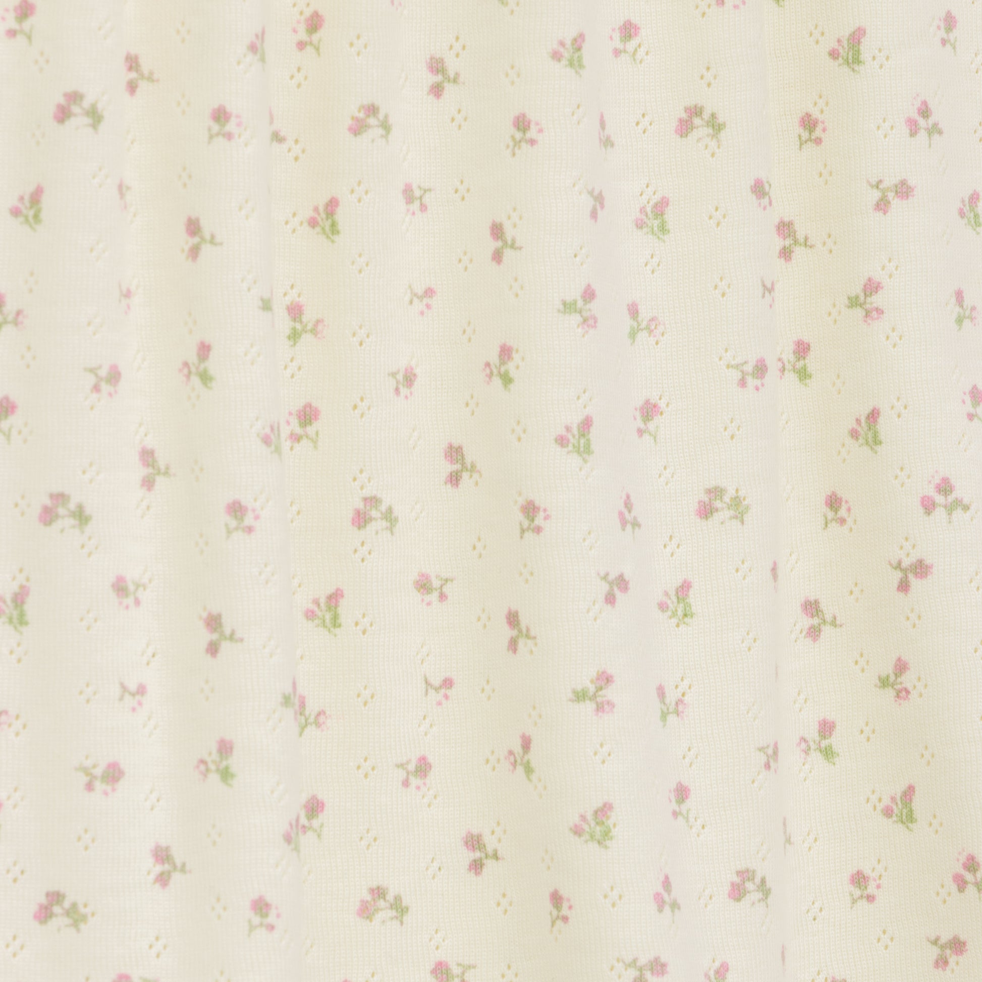 Girls' Cream Floral Print Cap Sleeve Dress with Bow Accent