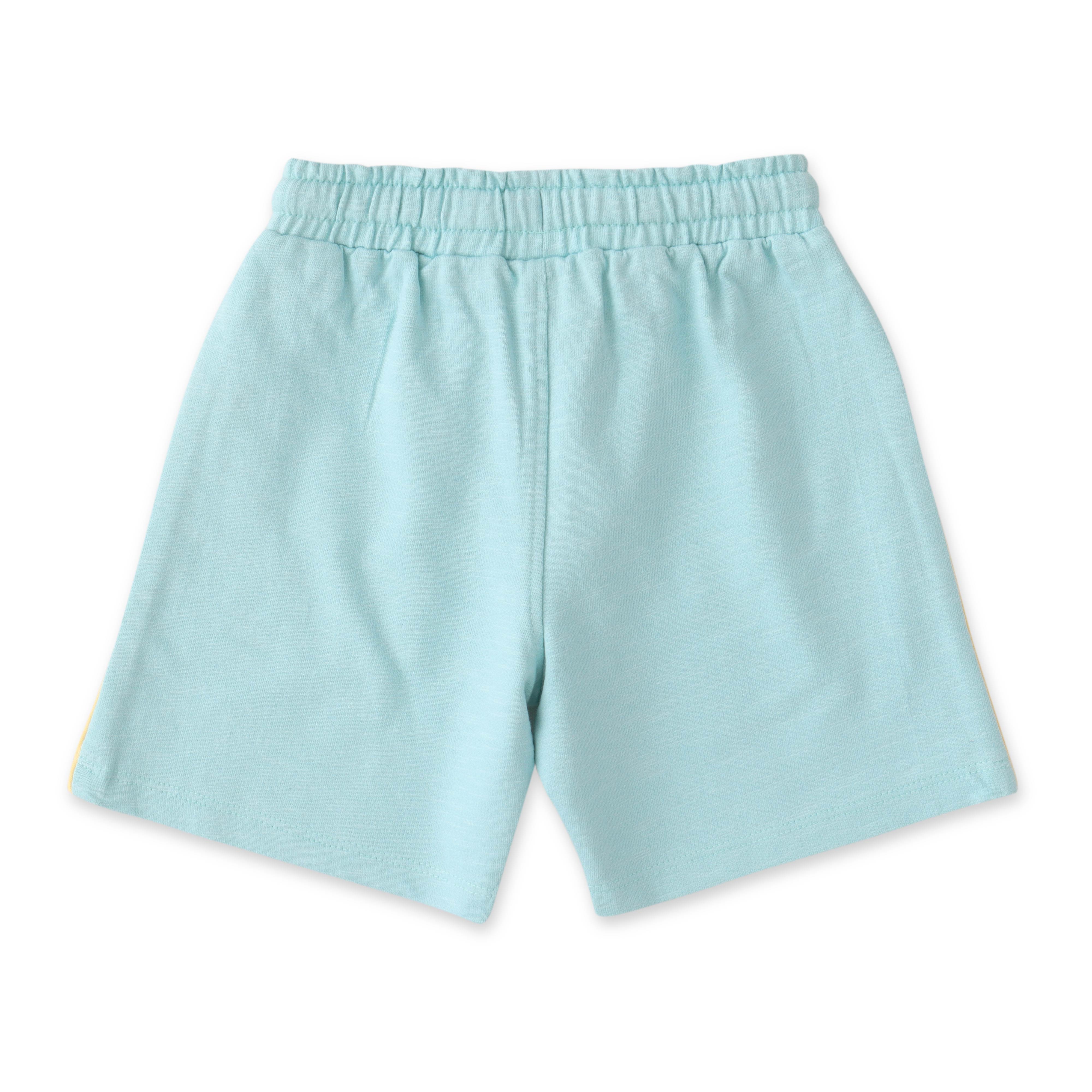"Boys' Helicopter-Themed T-Shirt & Shorts Set – 'Time to Fly' Design"