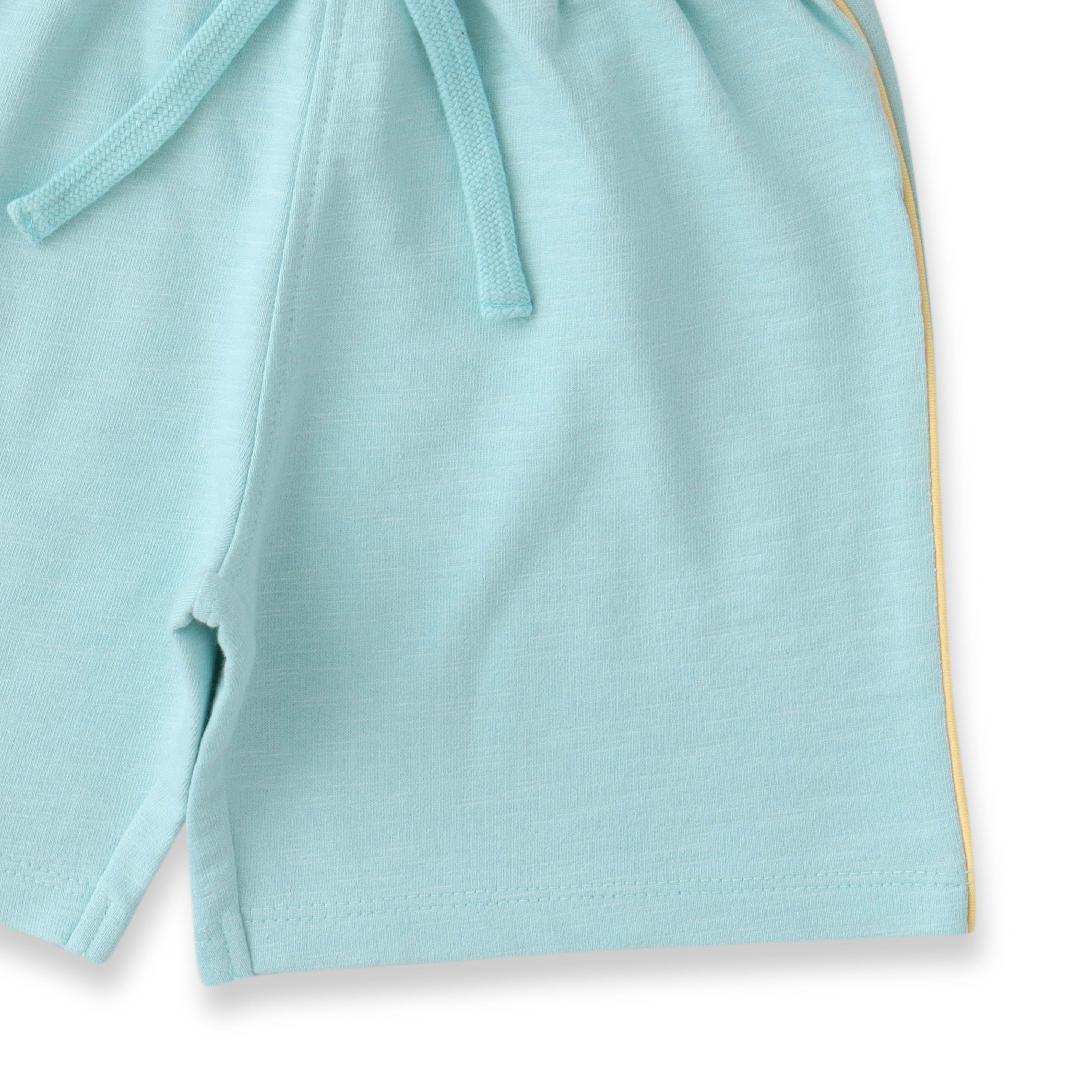 "Boys' Helicopter-Themed T-Shirt & Shorts Set – 'Time to Fly' Design"