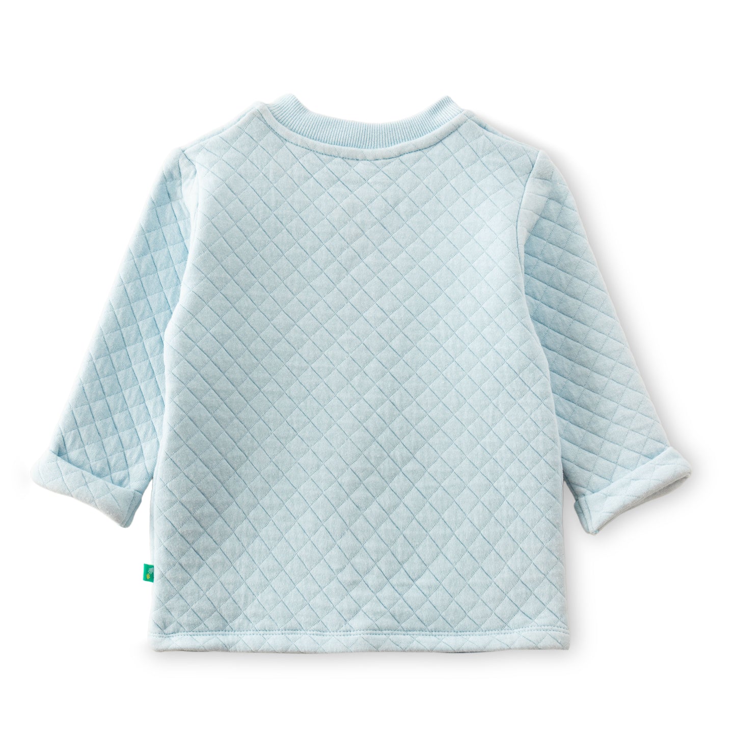 "Baby Boys' Light Blue Quilted Winter Jacket with Front Pockets – Soft & Cozy"