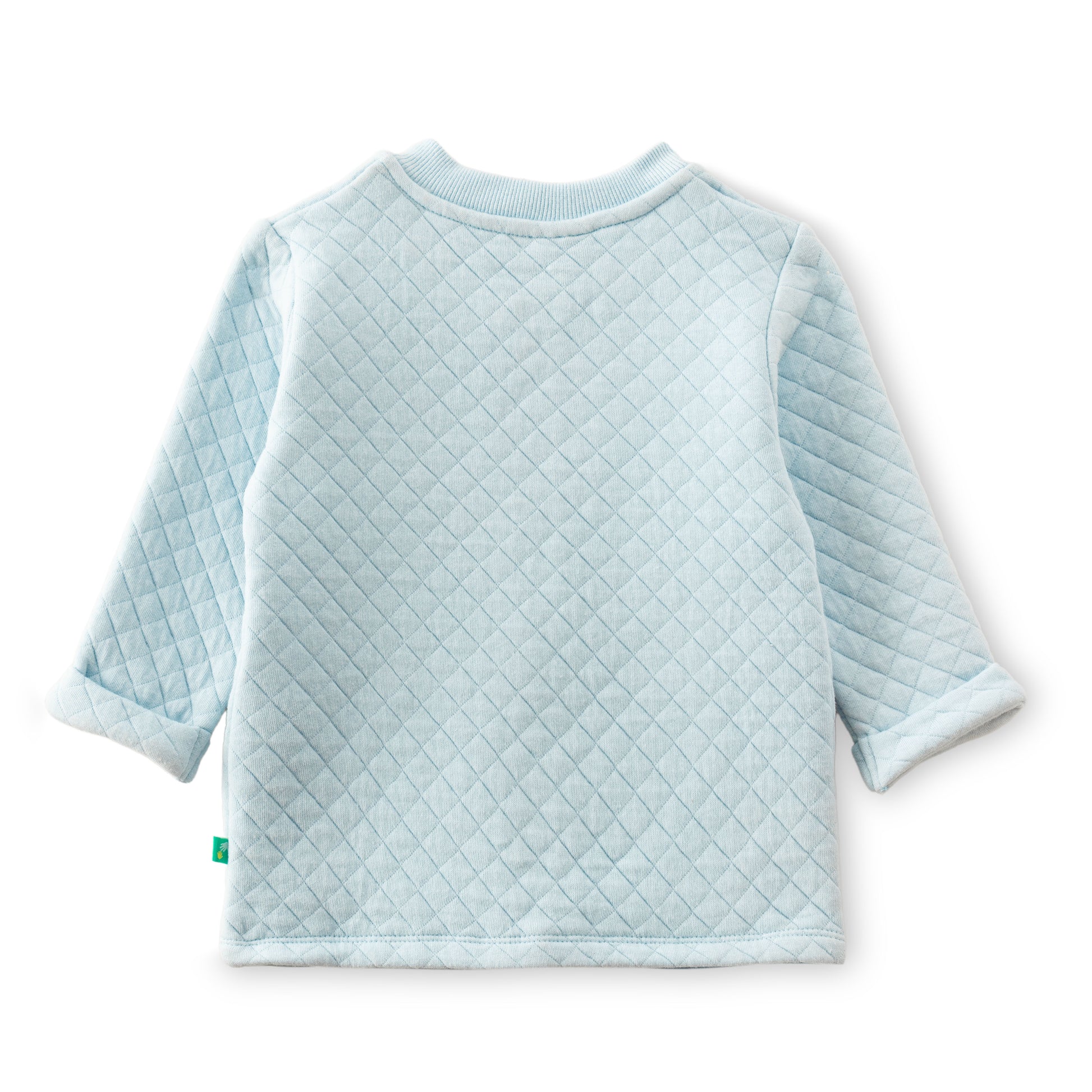 "Baby Boys' Light Blue Quilted Winter Jacket with Front Pockets – Soft & Cozy"