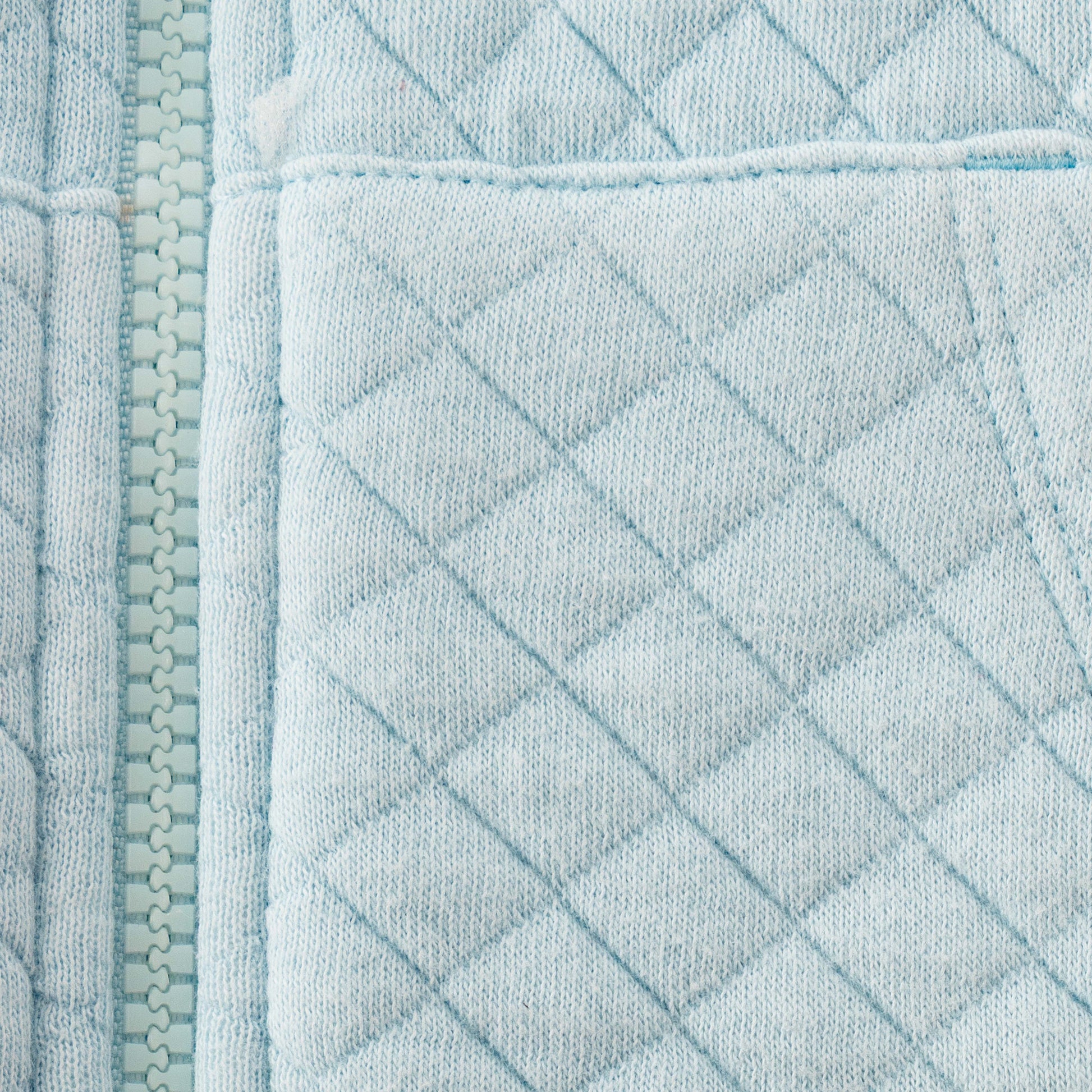 "Baby Boys' Light Blue Quilted Winter Jacket with Front Pockets – Soft & Cozy"