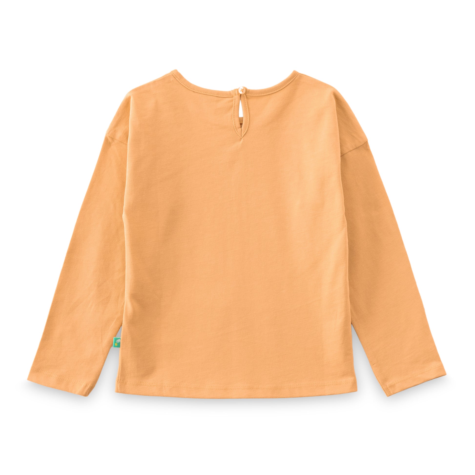 "Girls Peach 'Super Girl' Printed Cotton Full Sleeve T-Shirt"