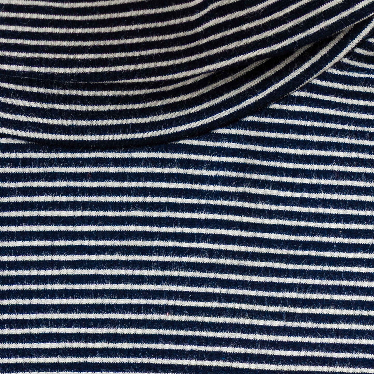 "Girls' Navy & White Striped Full Sleeve Turtleneck T-shirt with Pink Bow Print"