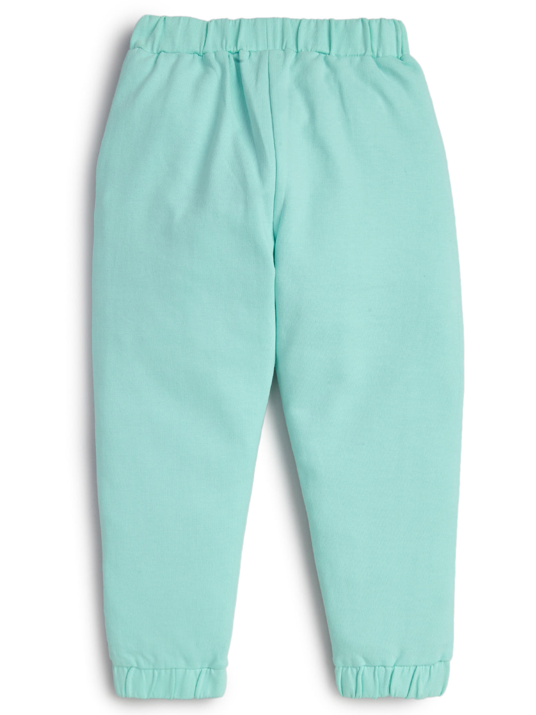 "Baby Girls Mint Green Full Sleeve Front Zipper Sweatshirt & Jogger Set"