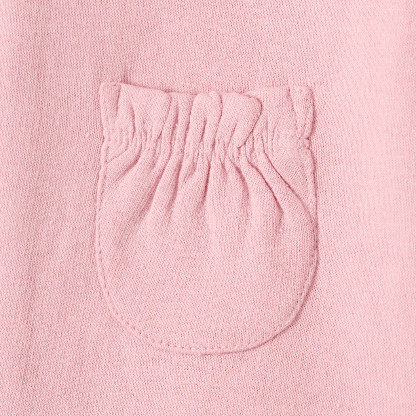"Baby Girls' Light Pink Hooded Zip-Up Sweatshirt with Front Pockets"