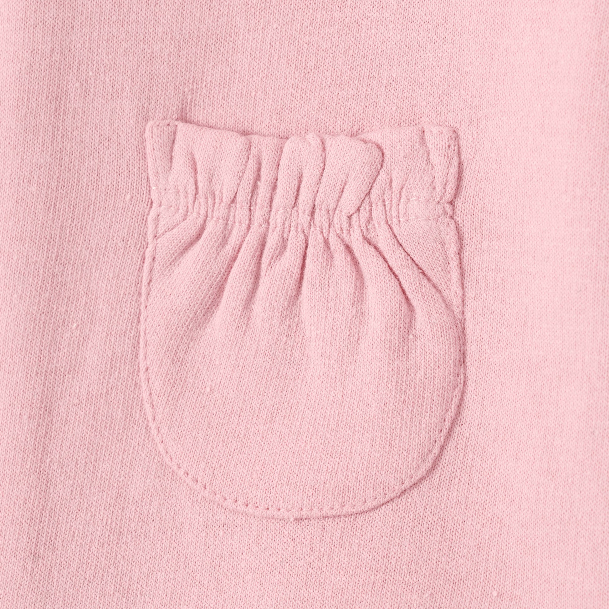 "Baby Girls' Light Pink Hooded Zip-Up Sweatshirt with Front Pockets"