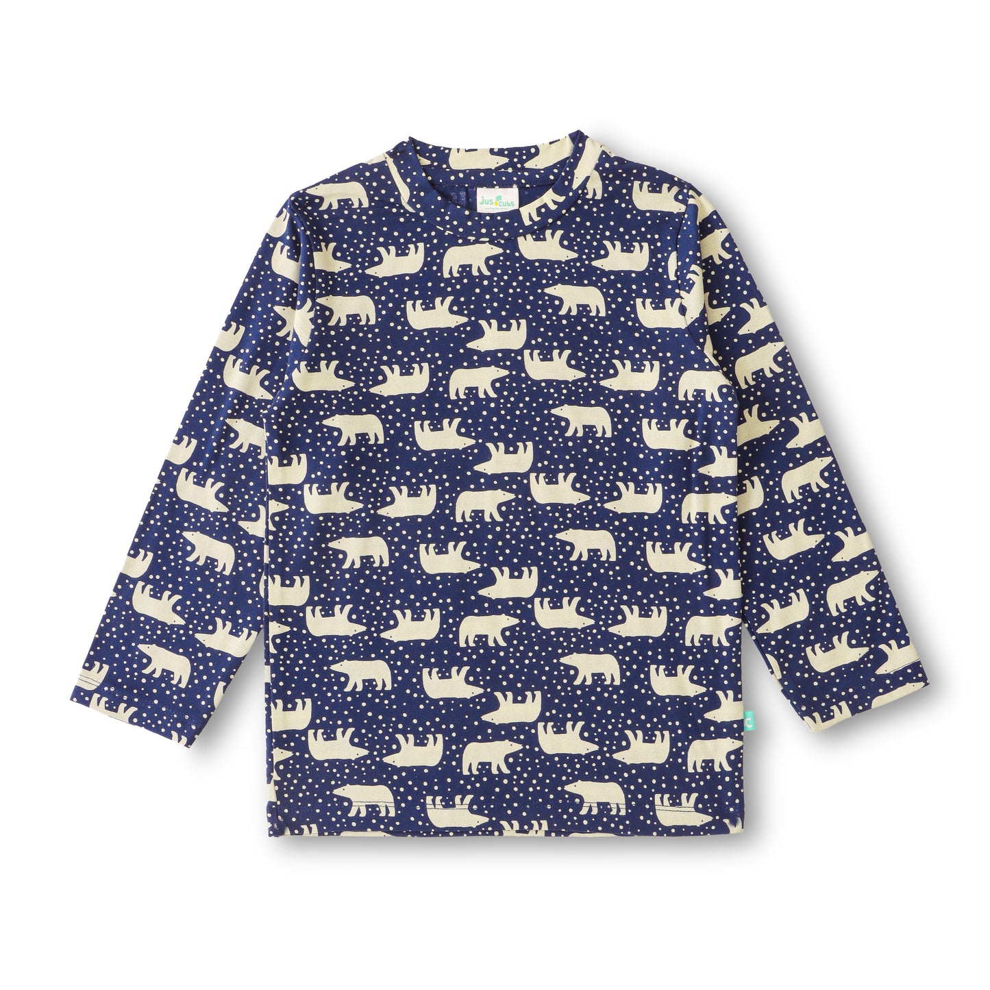 "Boys Polar Bear Printed Nightwear Set – 100% Cotton Comfort Fit Navy Blue"