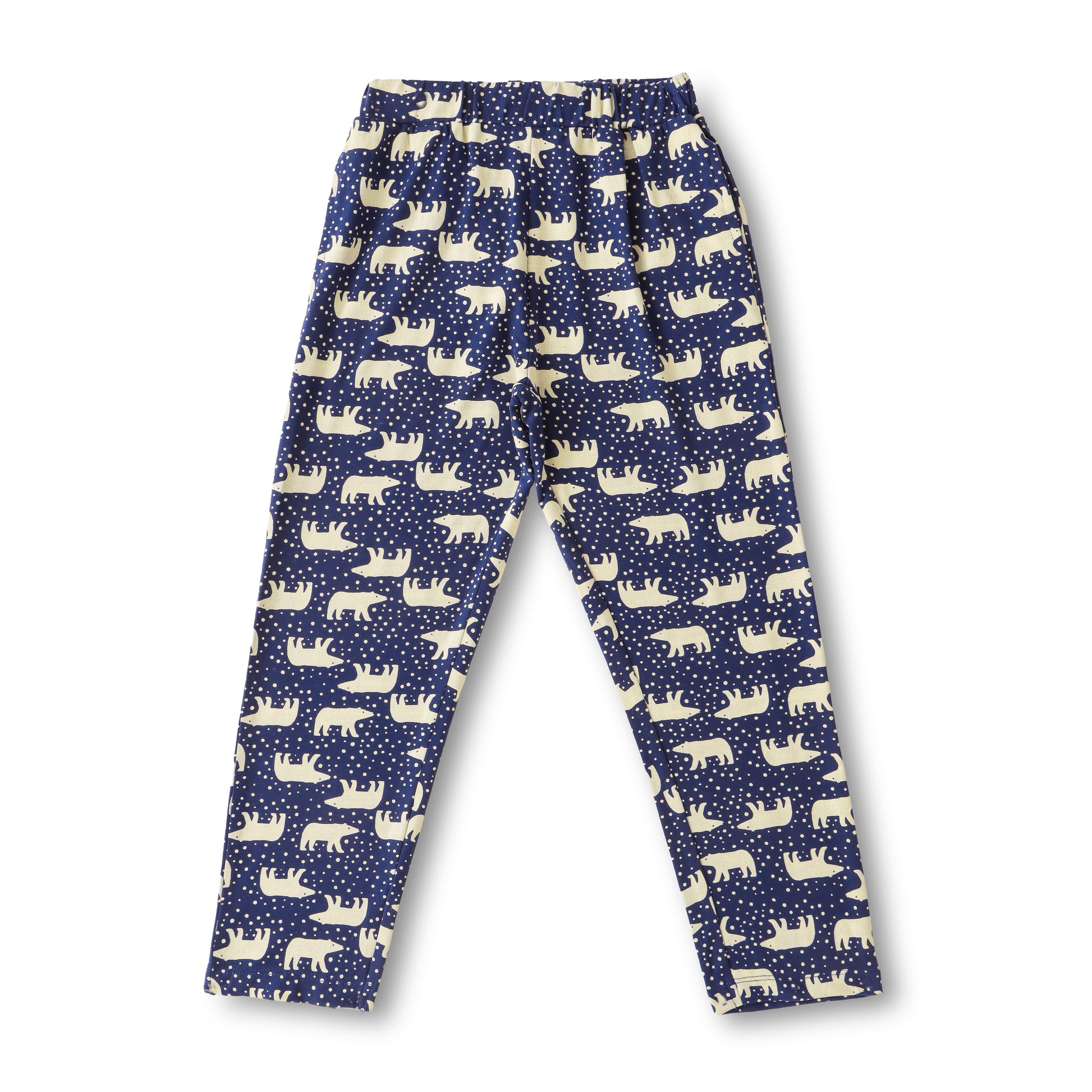 "Boys Polar Bear Printed Nightwear Set – 100% Cotton Comfort Fit Navy Blue"