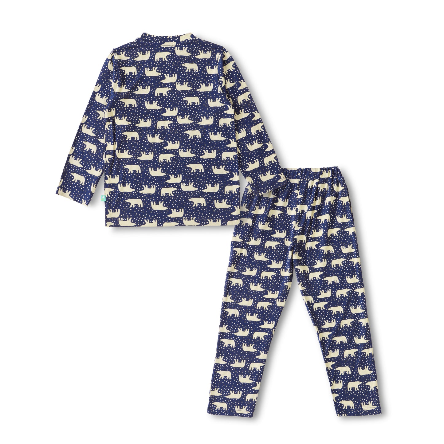 "Boys Polar Bear Printed Nightwear Set – 100% Cotton Comfort Fit Navy Blue"