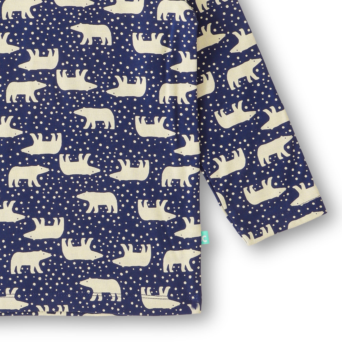 "Boys Polar Bear Printed Nightwear Set – 100% Cotton Comfort Fit Navy Blue"