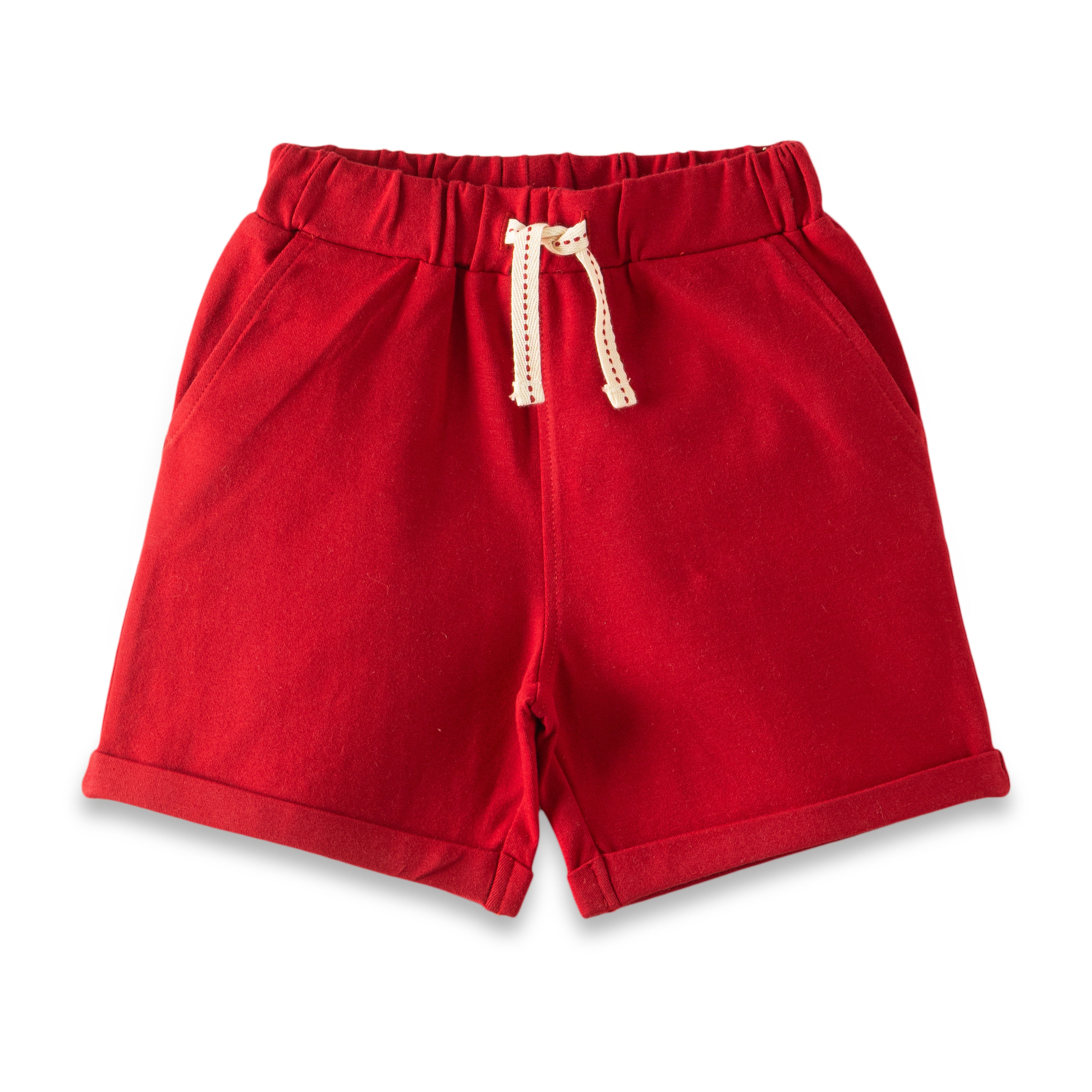 "Boys' Red Striped T-Shirt & Shorts Set with Cement Mixer Print – 2-Piece Summer Outfit"