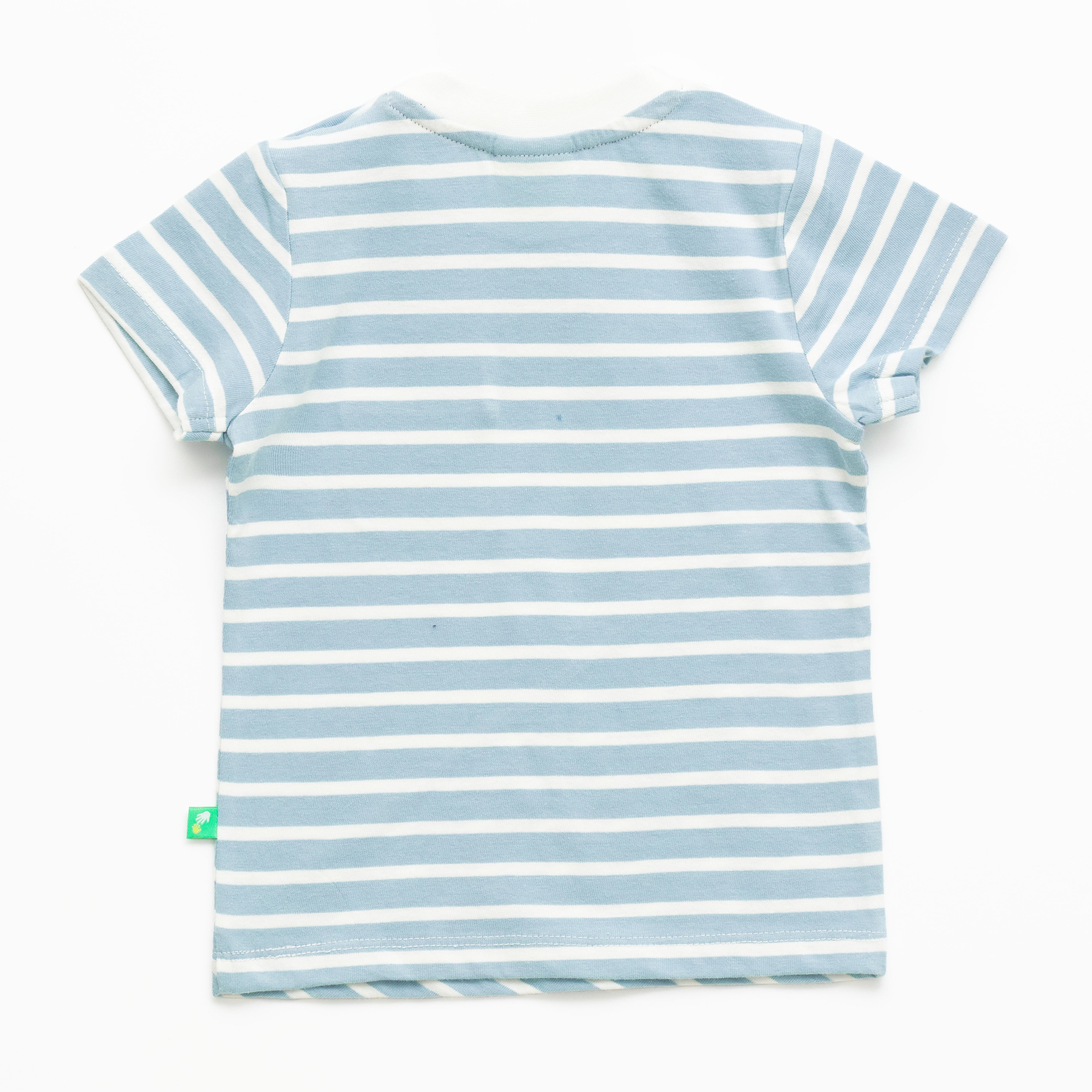 Baby Boy Striped T-Shirt and Navy Shorts Set with pocket