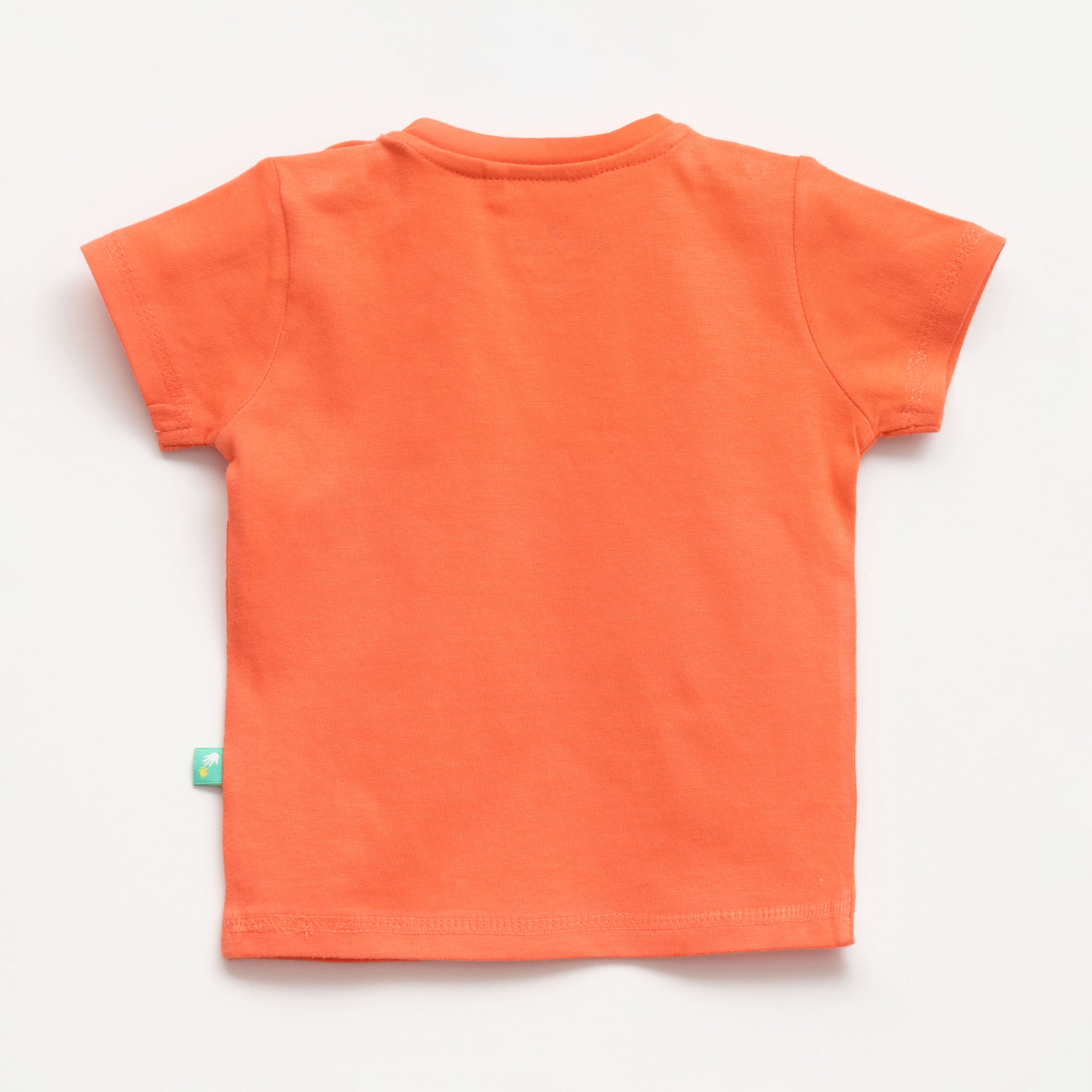 "Baby Boys Orange ‘Roar’ Lion Print T-Shirt & Animal Print Shorts Set – 100% Cotton"