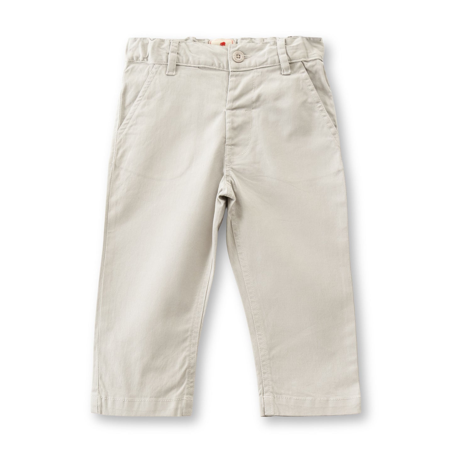 Boys' Grey Solid  Cotton Pants – Everyday Comfort Fit & Adjustable Waist