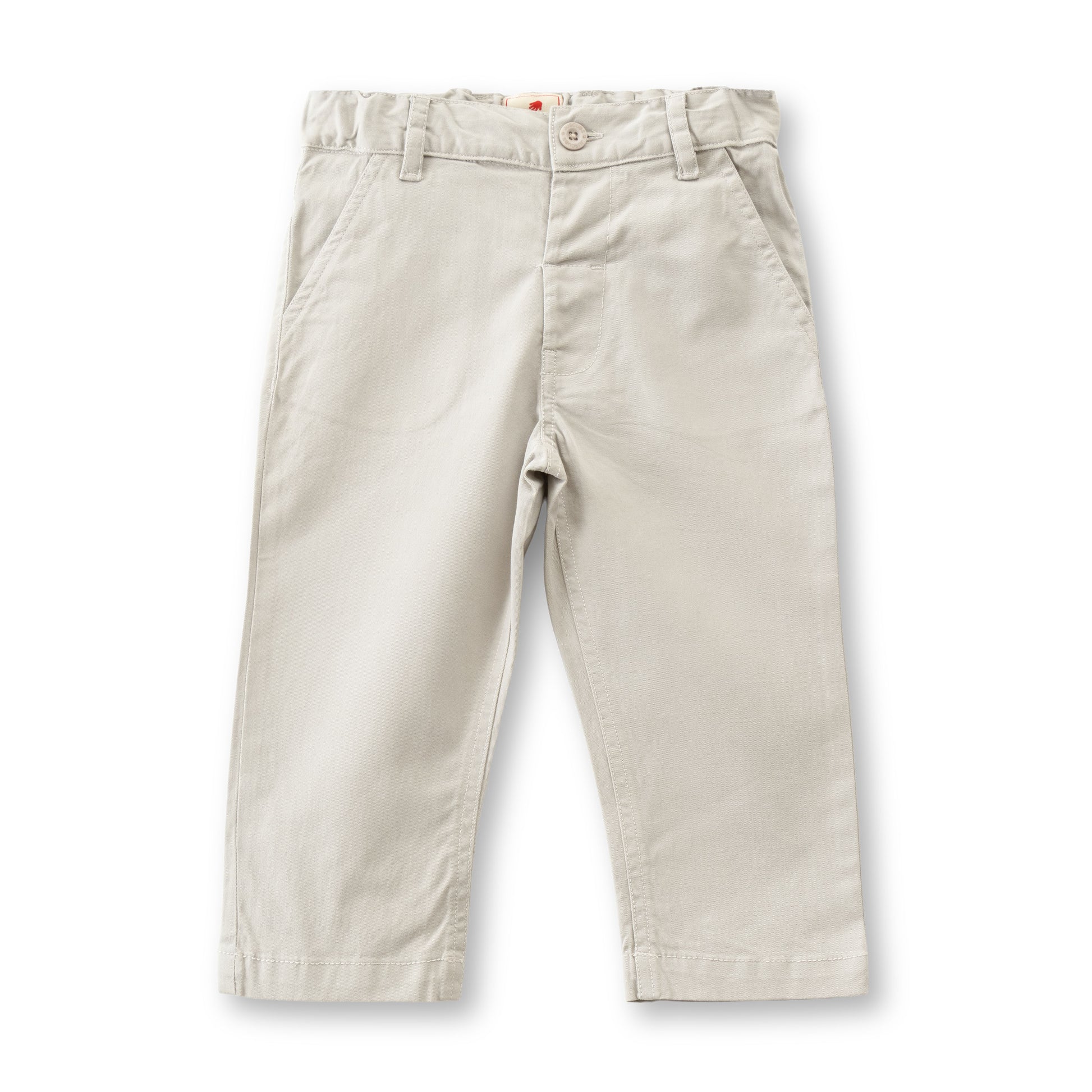 Boys' Grey Solid  Cotton Pants – Everyday Comfort Fit & Adjustable Waist