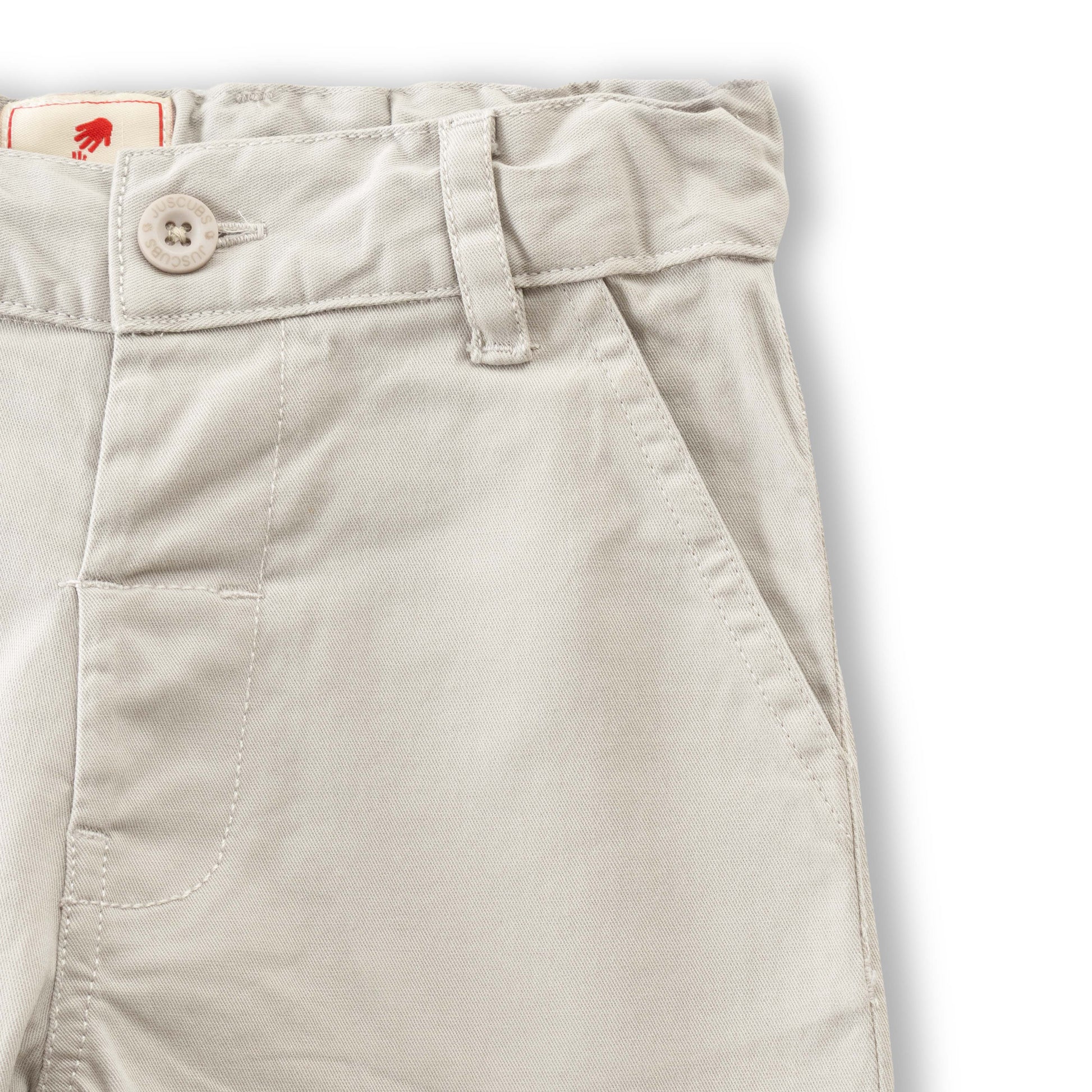 Boys' Grey Solid  Cotton Pants – Everyday Comfort Fit & Adjustable Waist