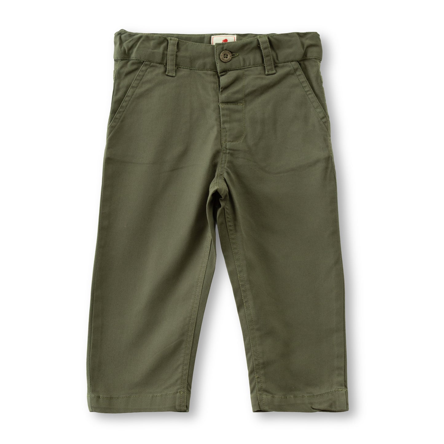 Boys' Green Cotton Pants – Regular Fit & With Side Pockets