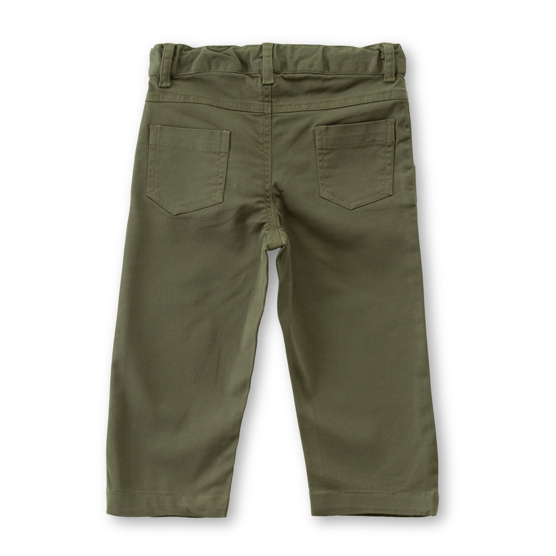 Boys' Green Cotton Pants – Regular Fit & With Side Pockets