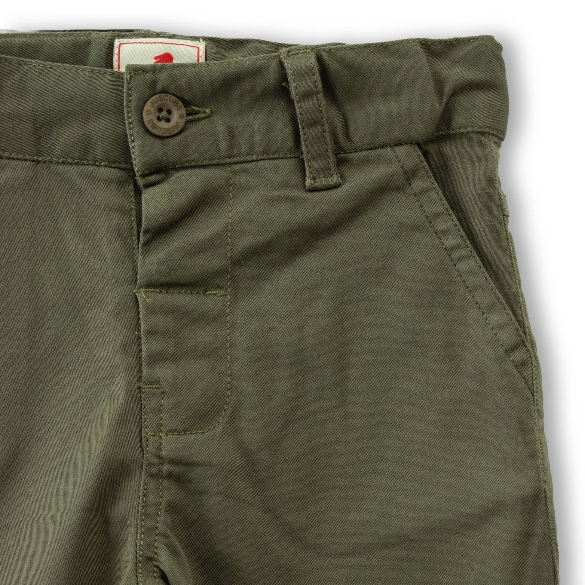 Boys' Green Cotton Pants – Regular Fit & With Side Pockets