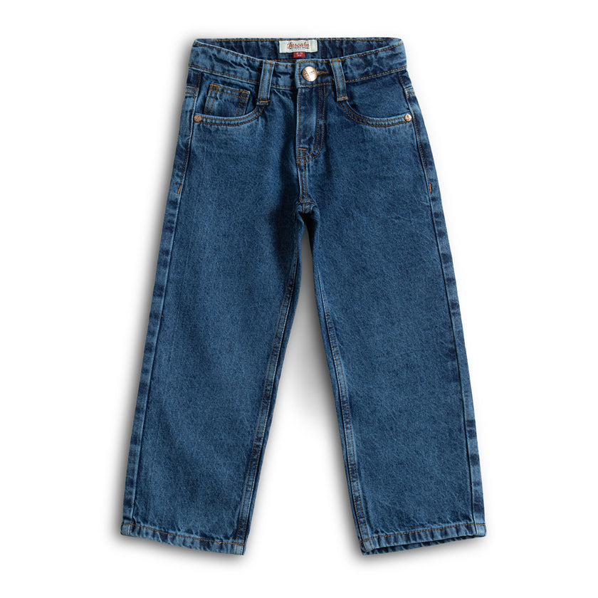 Boys Stylish Blue Denim Straight Fit Jeans  – Comfortable & Durable