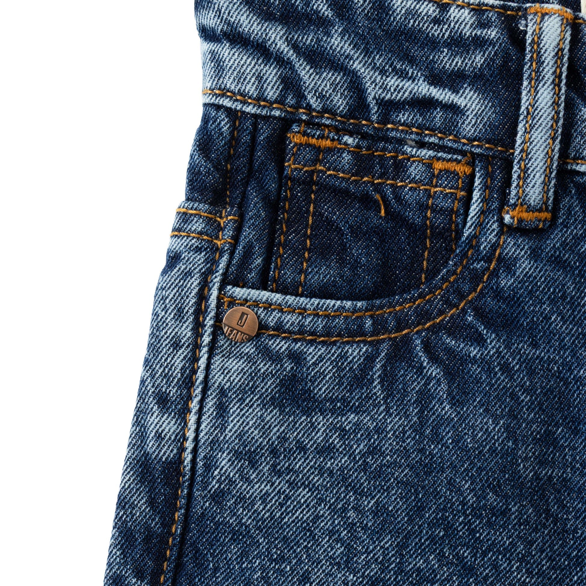 "Baby Boys Classic Dark Wash Denim Jeans with Button Closure"