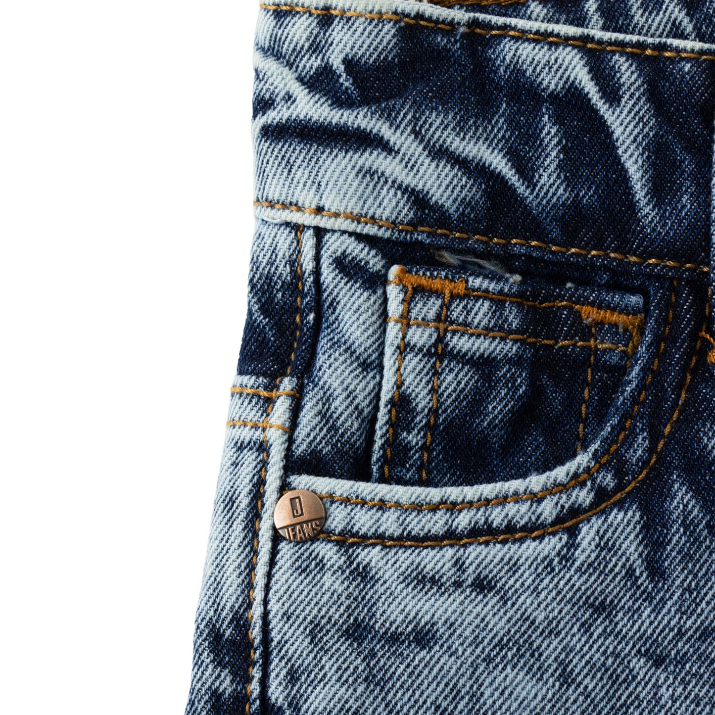 "Baby Boys Light Wash Straight Fit Denim Jeans with Button Closure"