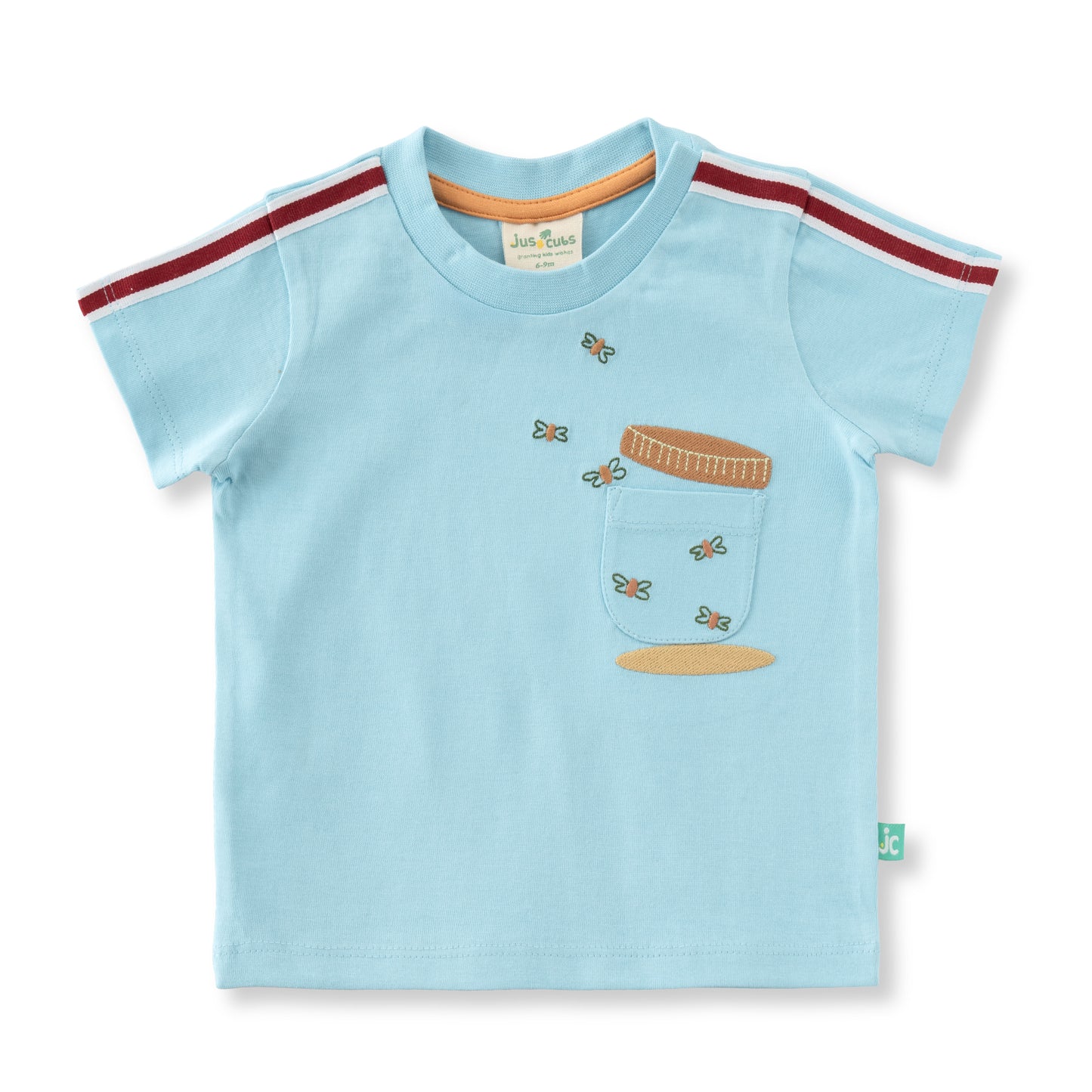 "Baby Boys Aqua Blue Butterfly Jar Print T-Shirt & Navy Blue Cotton Shorts Set"