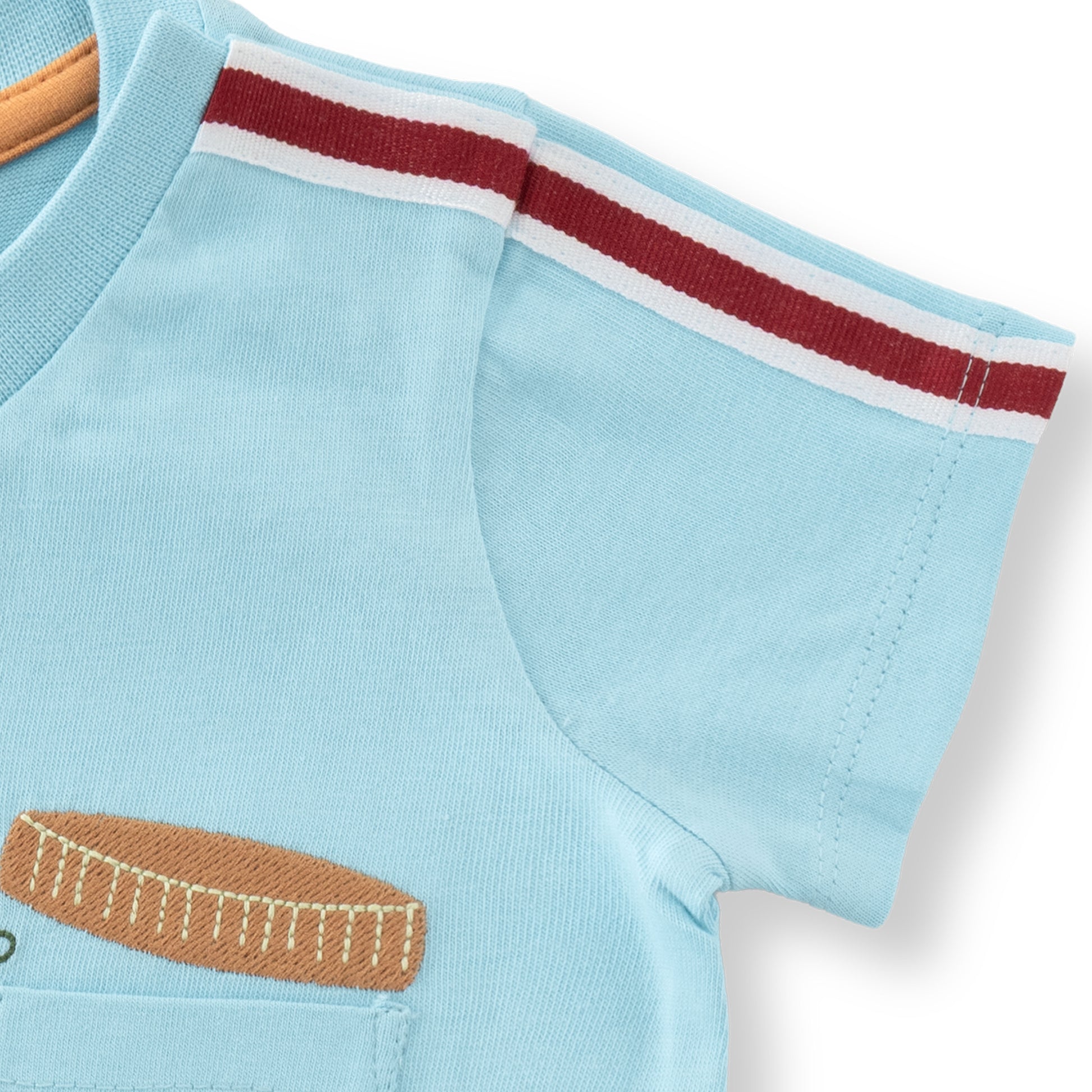 "Baby Boys Aqua Blue Butterfly Jar Print T-Shirt & Navy Blue Cotton Shorts Set"
