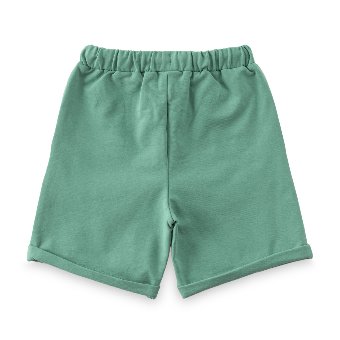 "Boys Mint Green Cotton Knit Shorts– Soft & Stretchy with Drawstring Waistband"