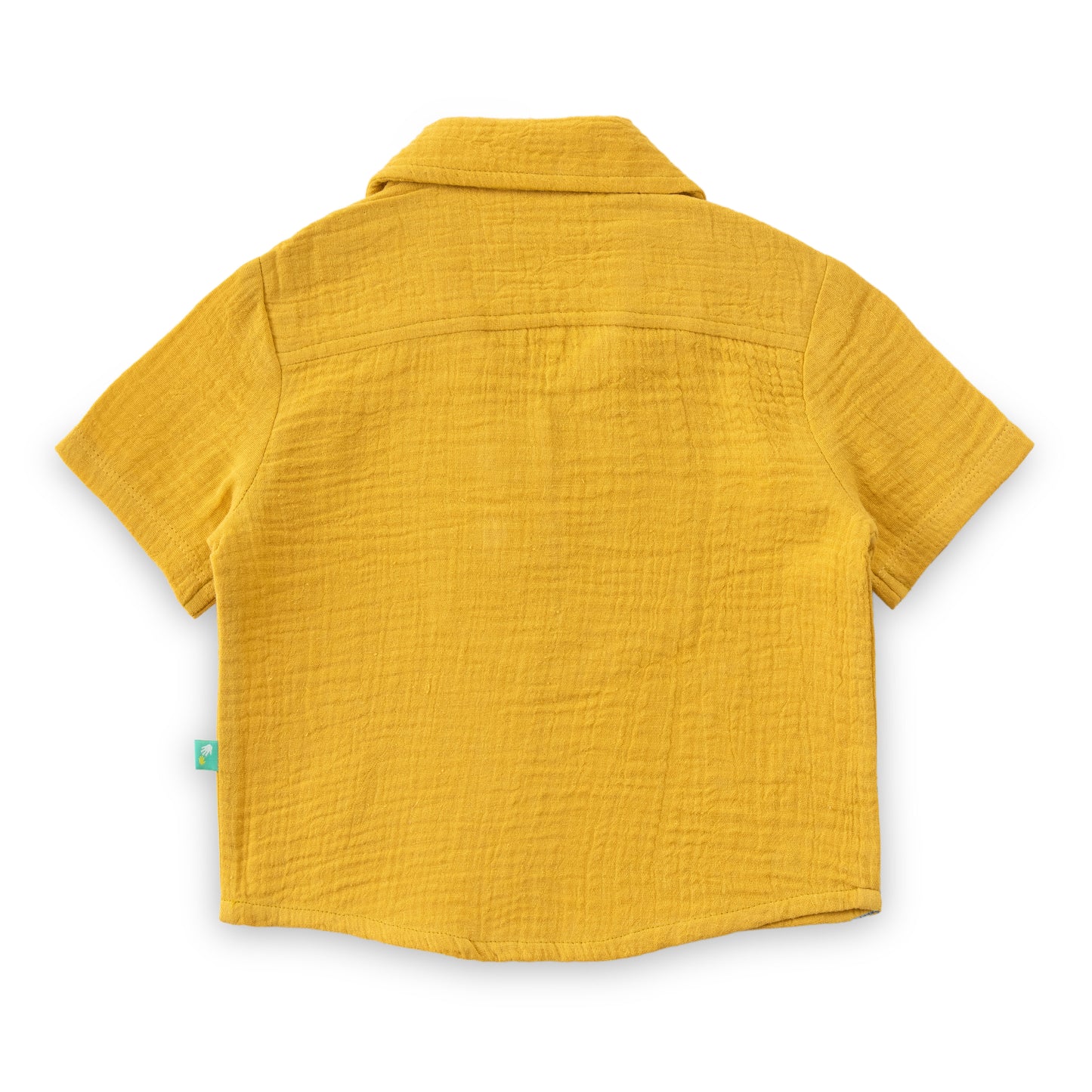 "Baby Boys Mustard Yellow Dino Print Polo Shirt & Shorts Co-ord Set"